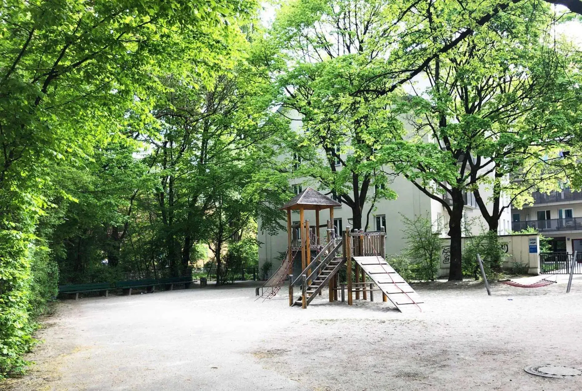 Children play ground, Property Building in Hotel Mariahilf München