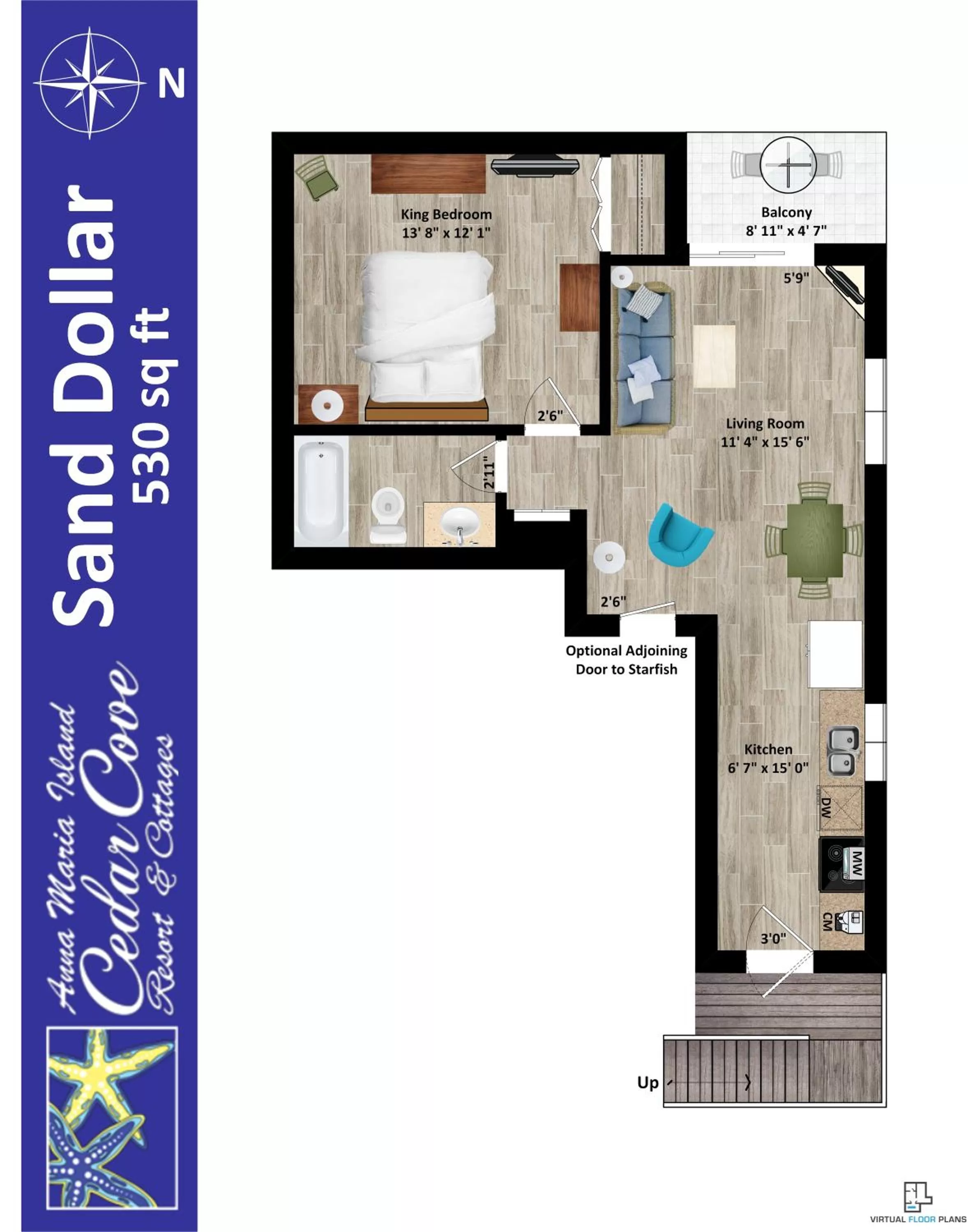 Floor plan in Cedar Cove Resort & Cottages