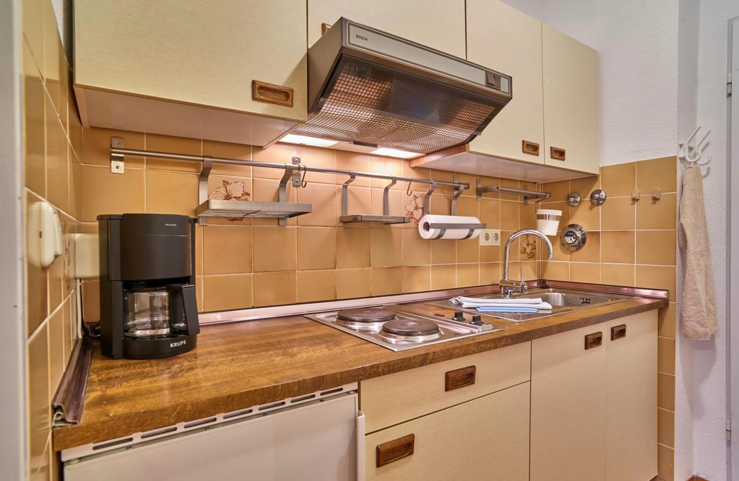 Kitchen or kitchenette in Appartement-Haus Blumenhof