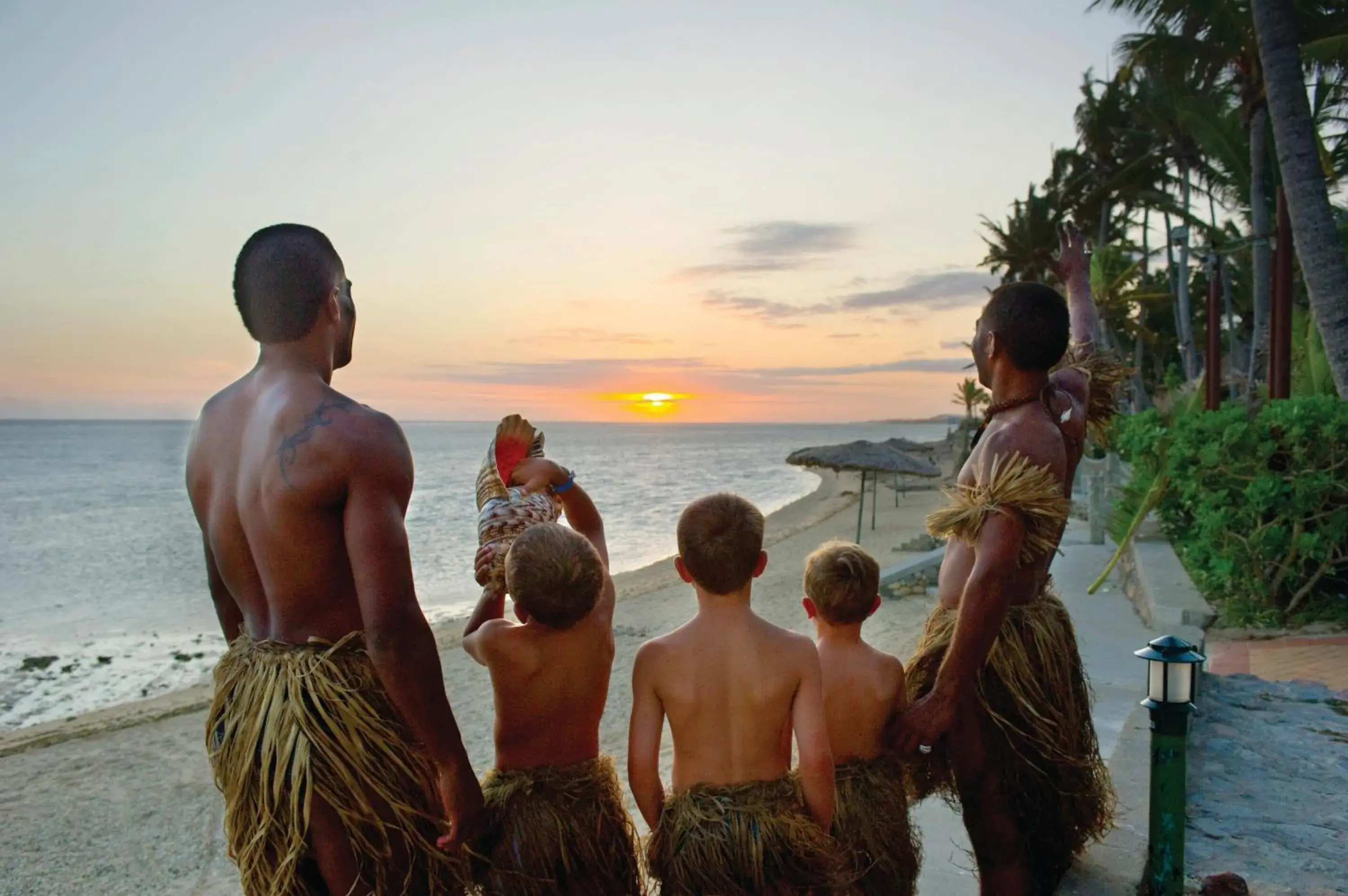 People in Outrigger Fiji Beach Resort