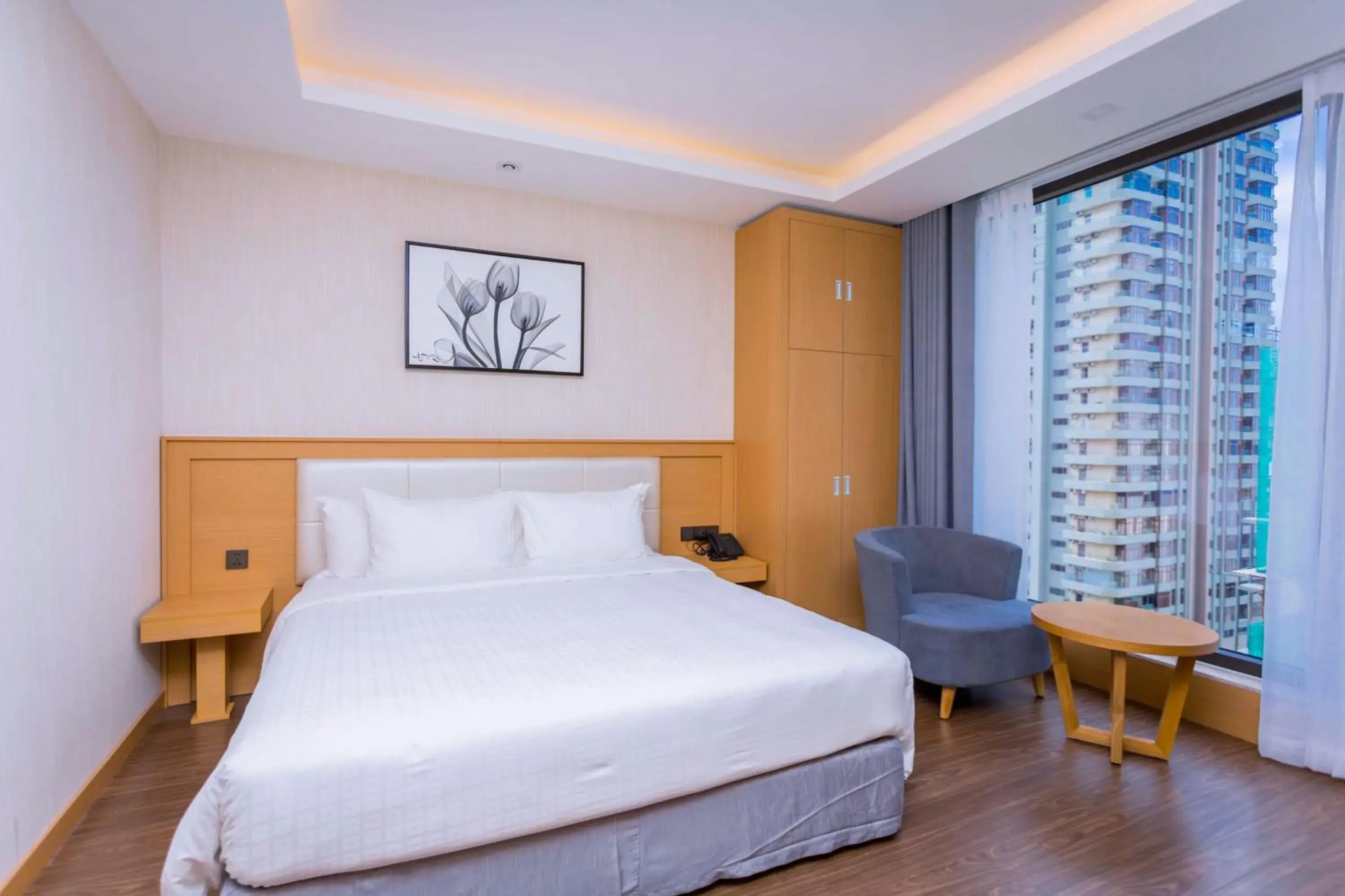 Bed in VUNG TAU RIVA HOTEL