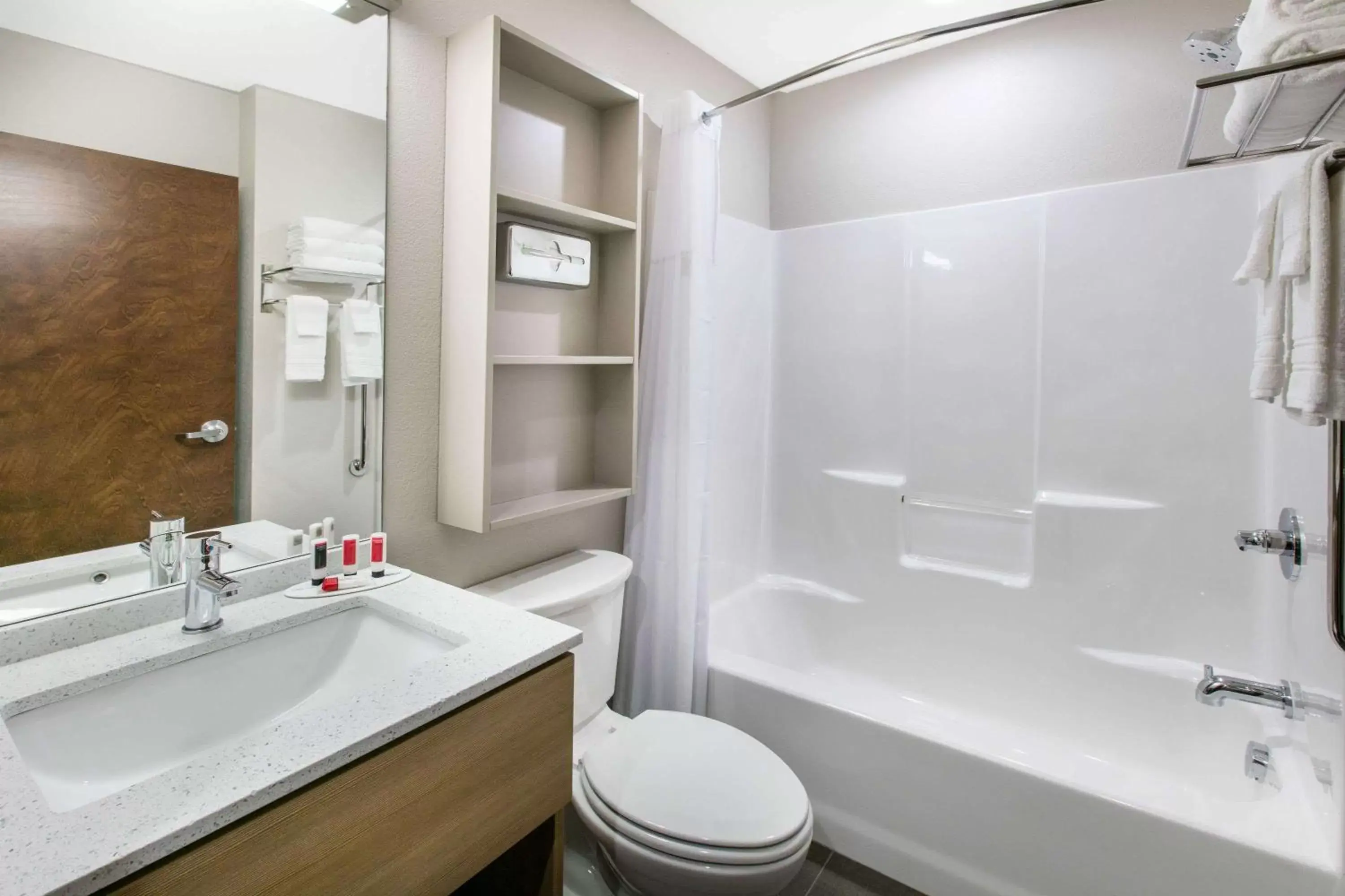 Bathroom in Microtel Inn & Suites by Wyndham Lubbock