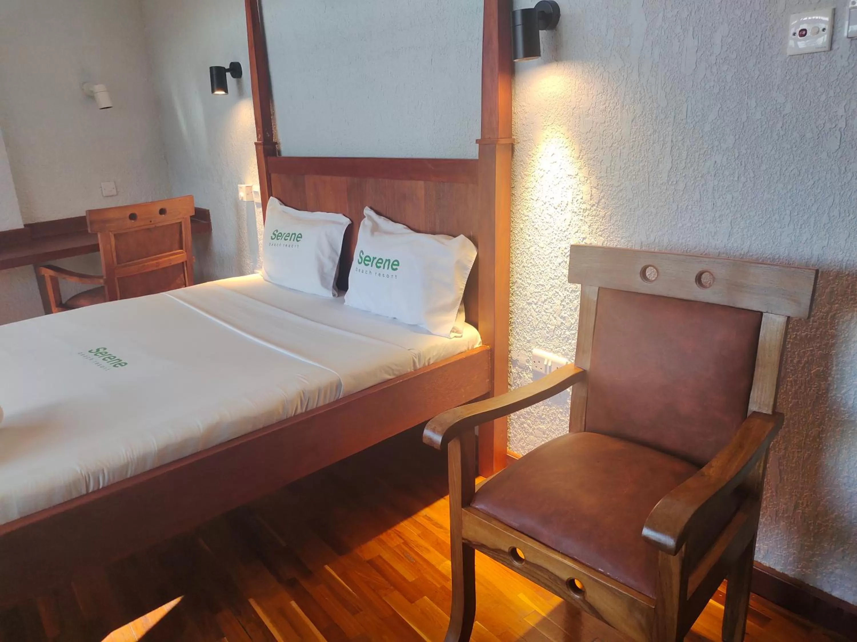 Bed in Serene Beach Resort