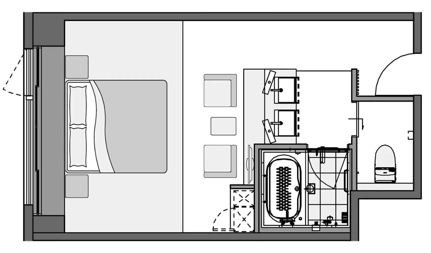 Floor plan in KAYA Kyoto Nijo Castle, BW Signature Collection by Best Western