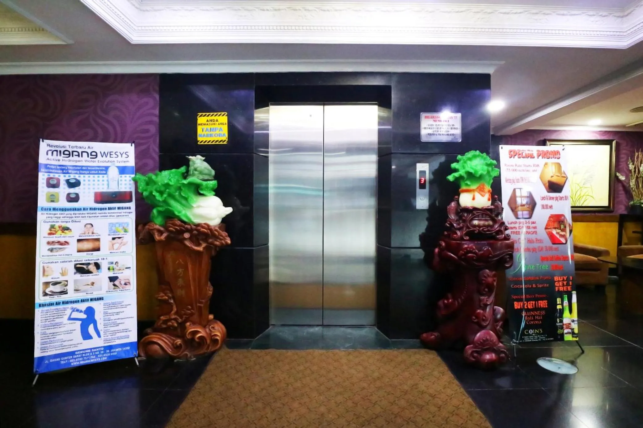 Decorative detail in Coins Hotel Jakarta