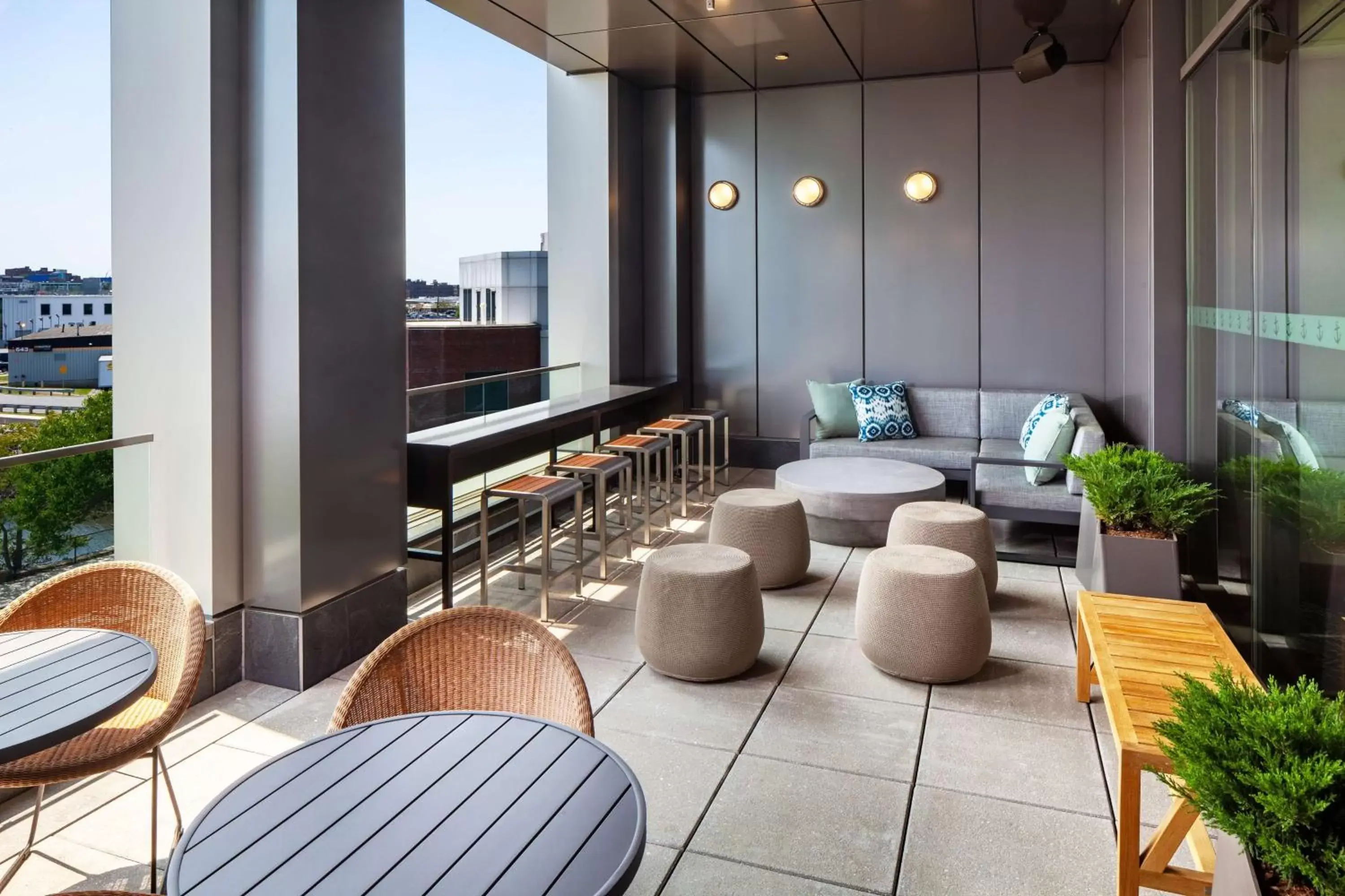 Patio in Homewood Suites by Hilton Boston Seaport District