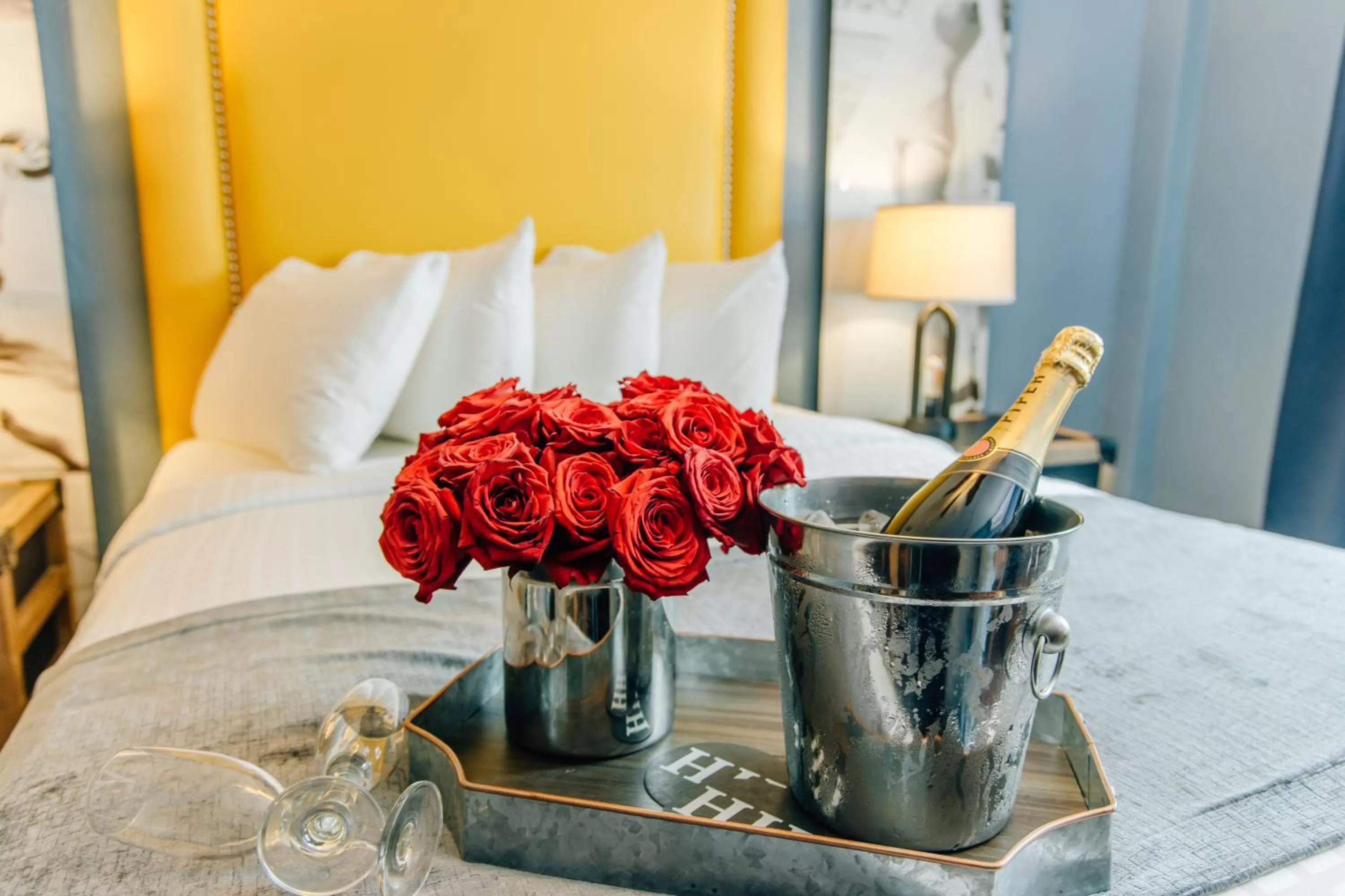 Bed in Hollander Hotel - Downtown St. Petersburg