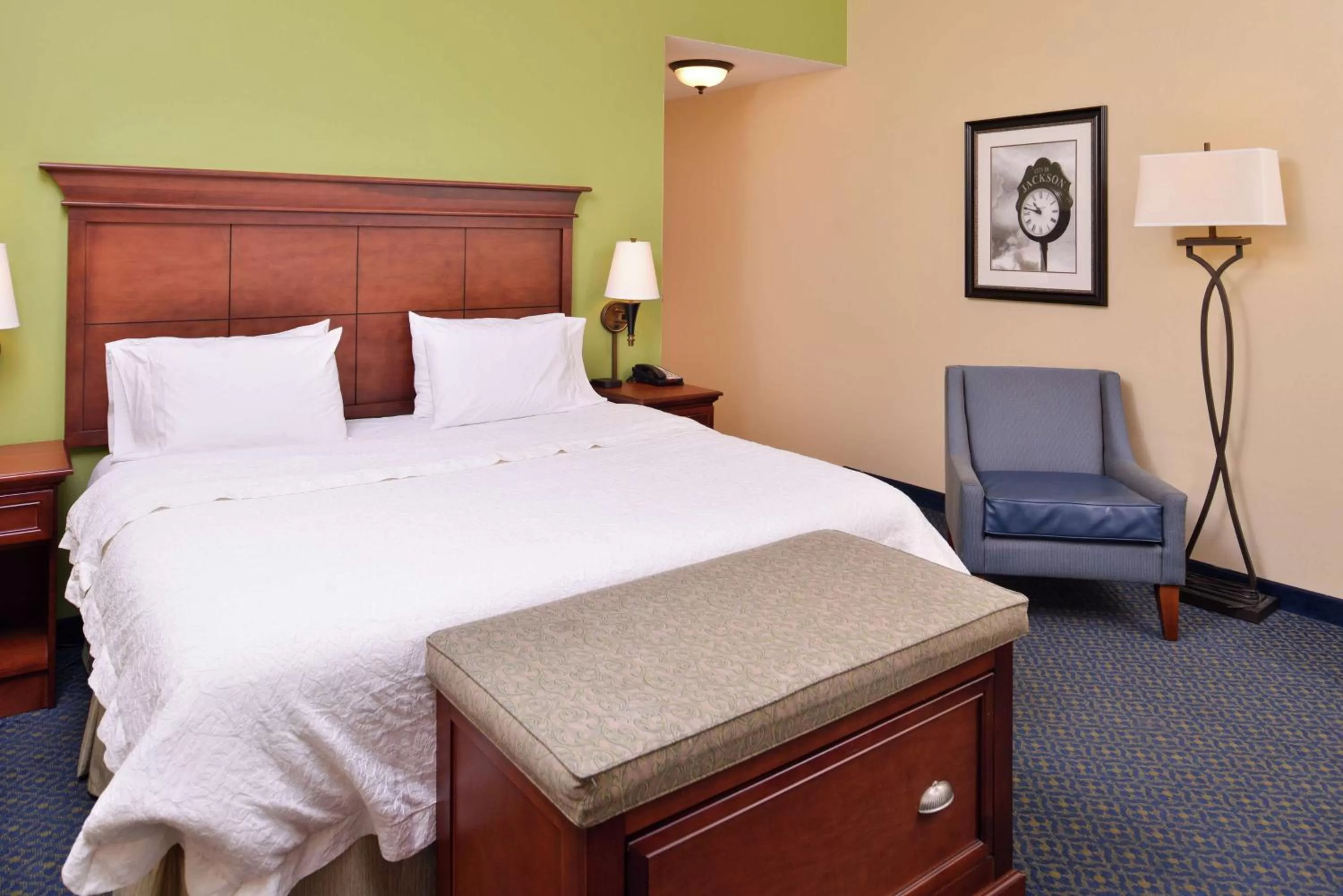 Bed in Hampton Inn Jackson-College Avenue