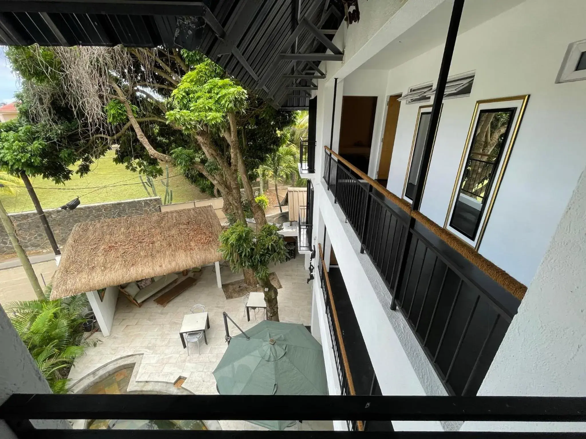 Balcony/Terrace in Sous Le Badamier Guest House Restaurant Bar