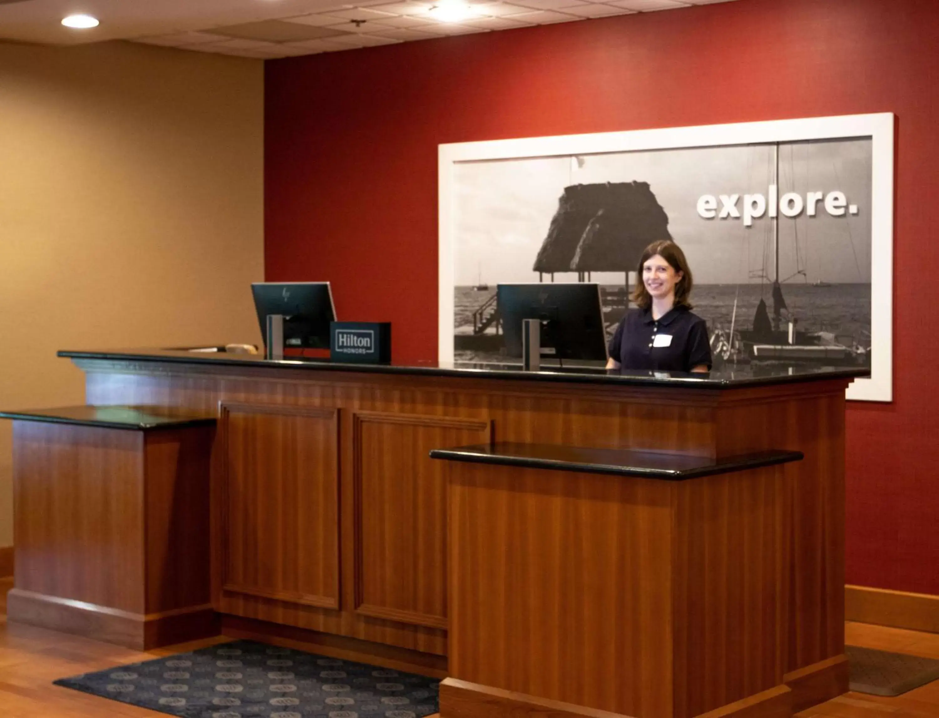 Lobby or reception in Hampton Inn Gloucester Lobby or reception in Hampton Inn Gloucester
