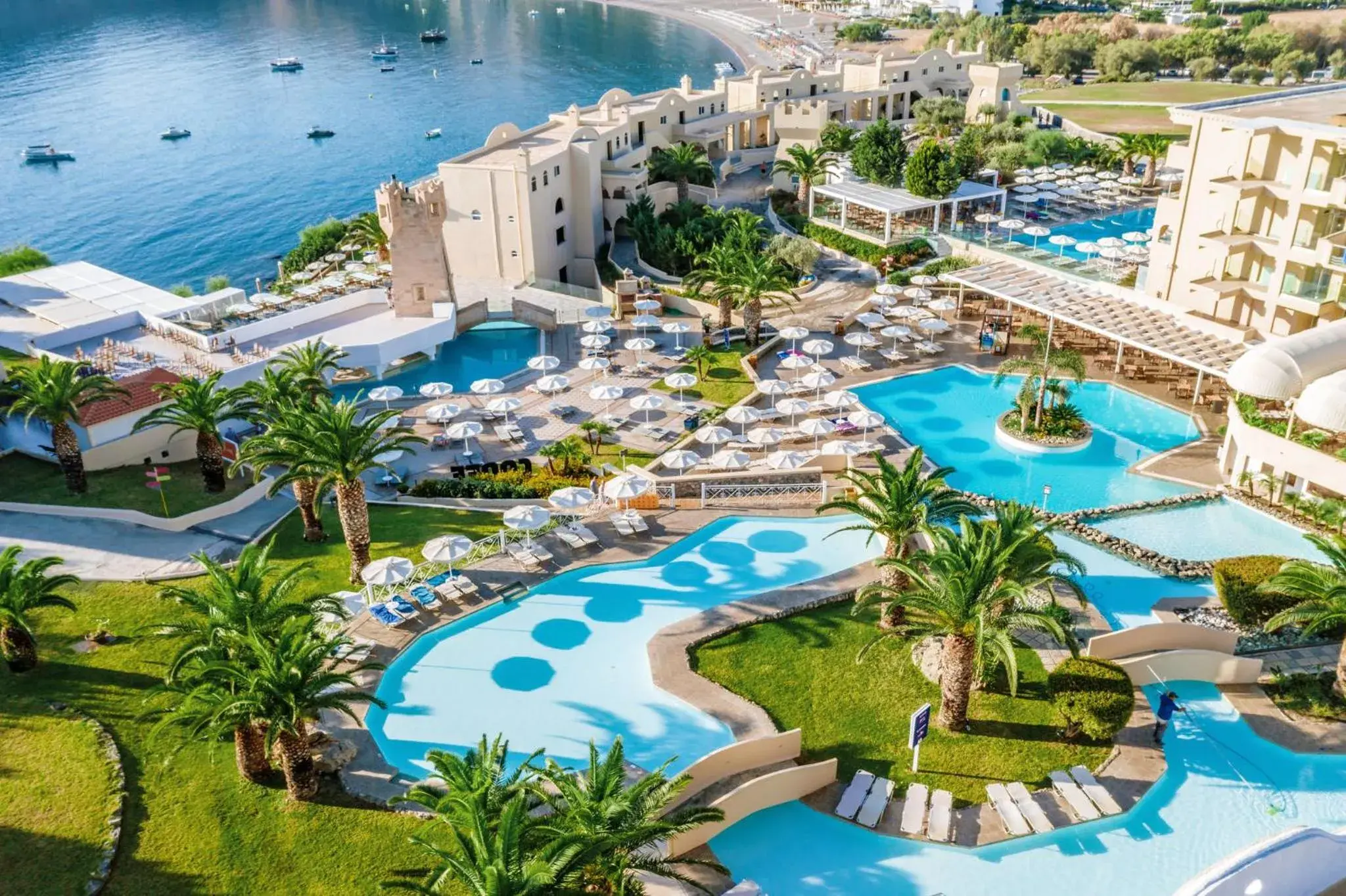 Bird's eye view in Lindos Royal Resort Bird's eye view in Lindos Royal Resort