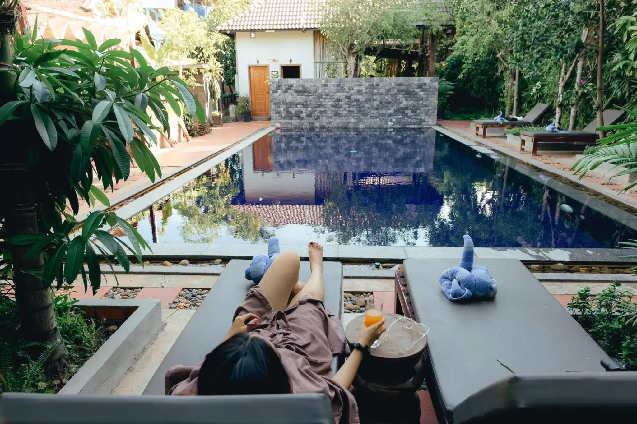 Swimming pool, Pool View in Indra Porak Residence Hotel