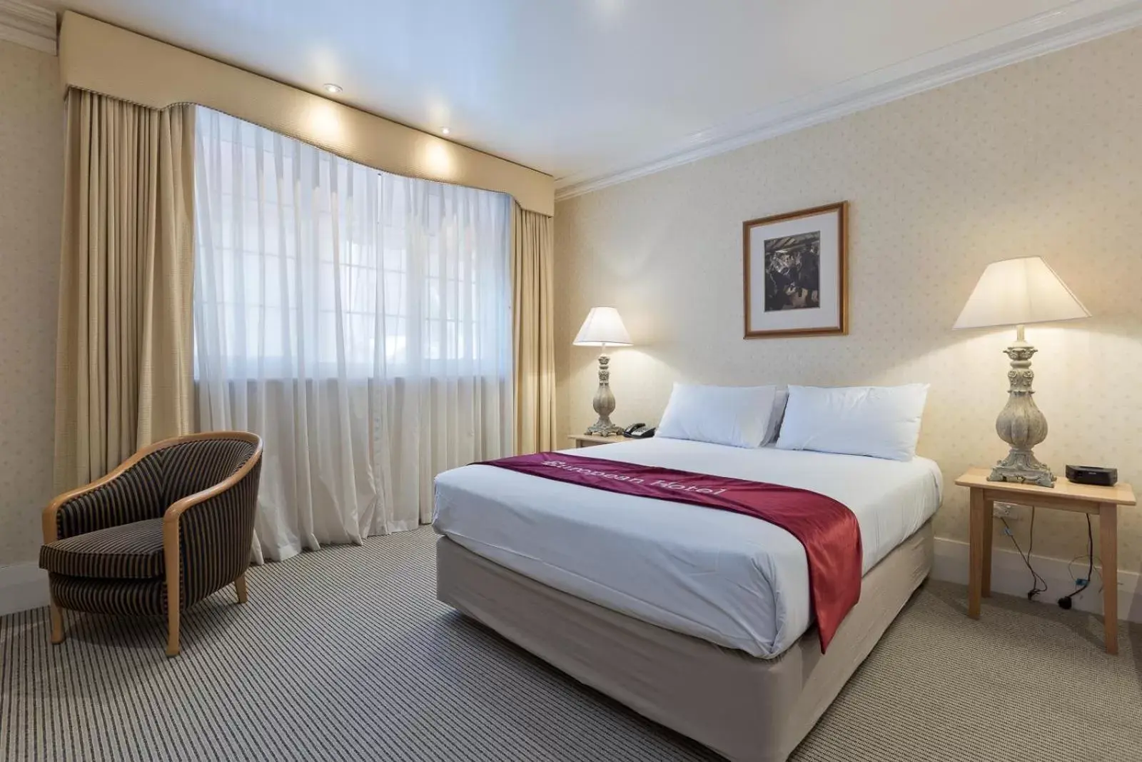 Bedroom, Bed in European Hotel