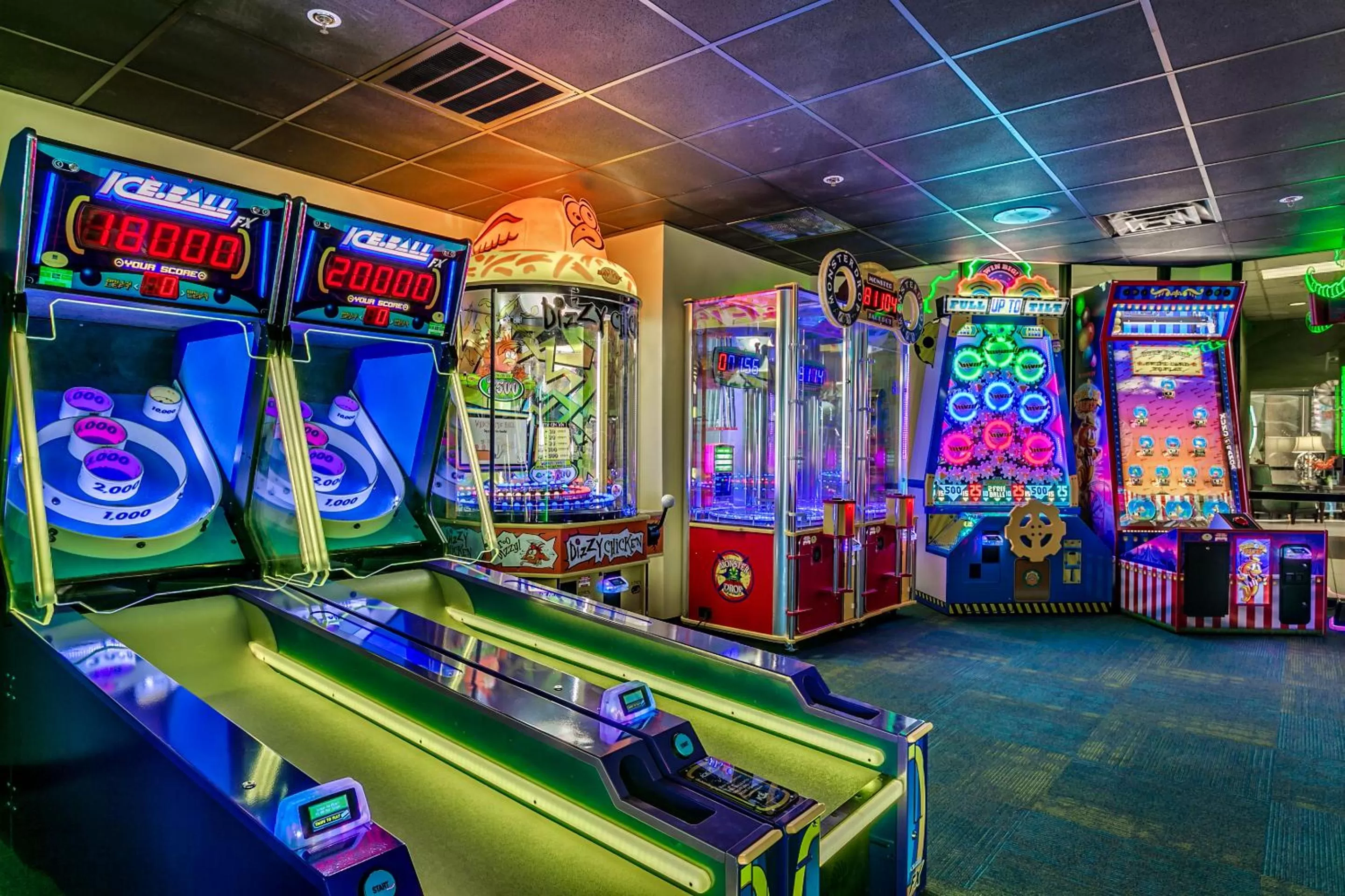 Game Room in Beach Cove Resort
