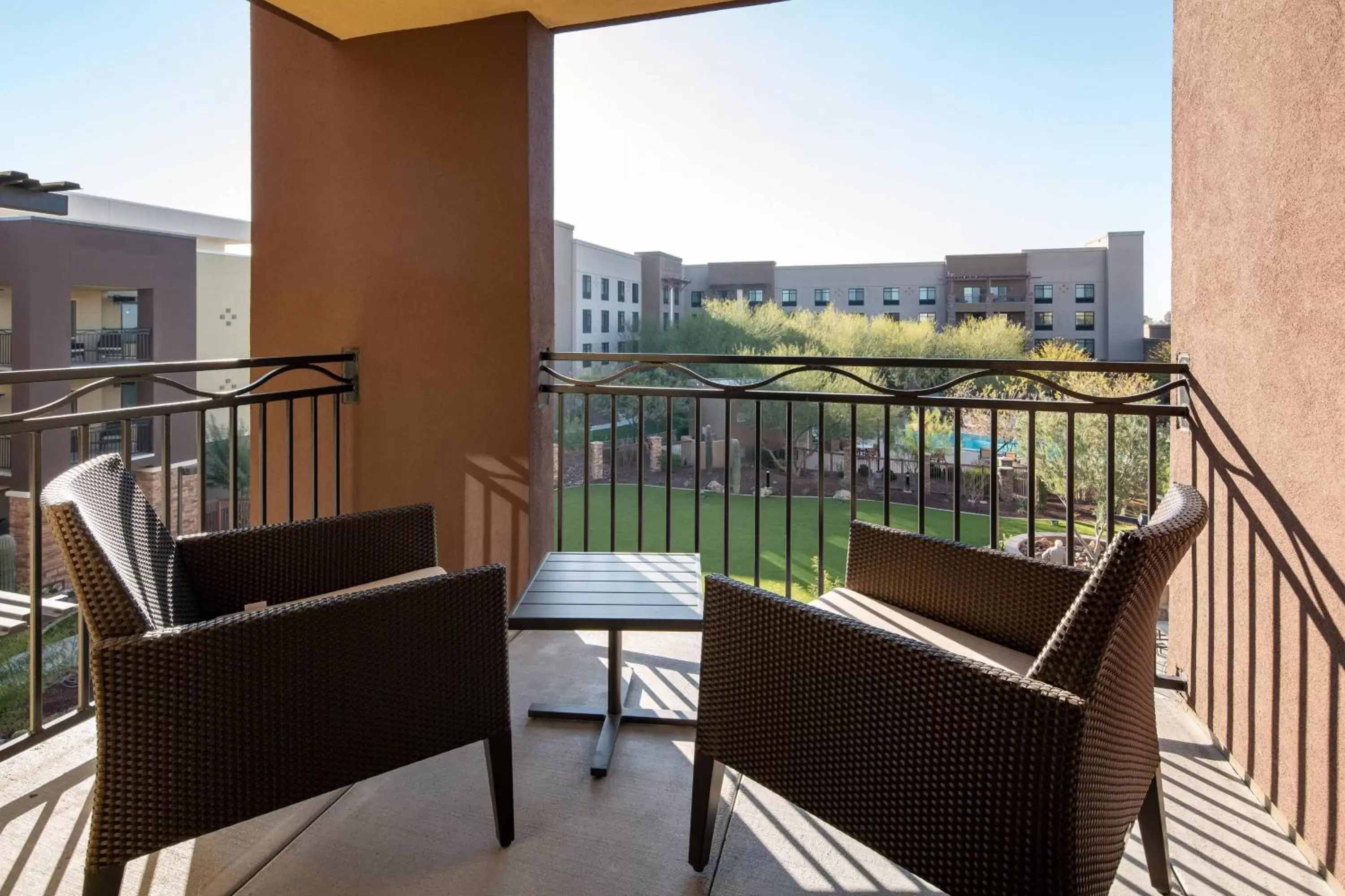 Bedroom, Balcony/Terrace in Residence Inn by Marriott Scottsdale Salt River