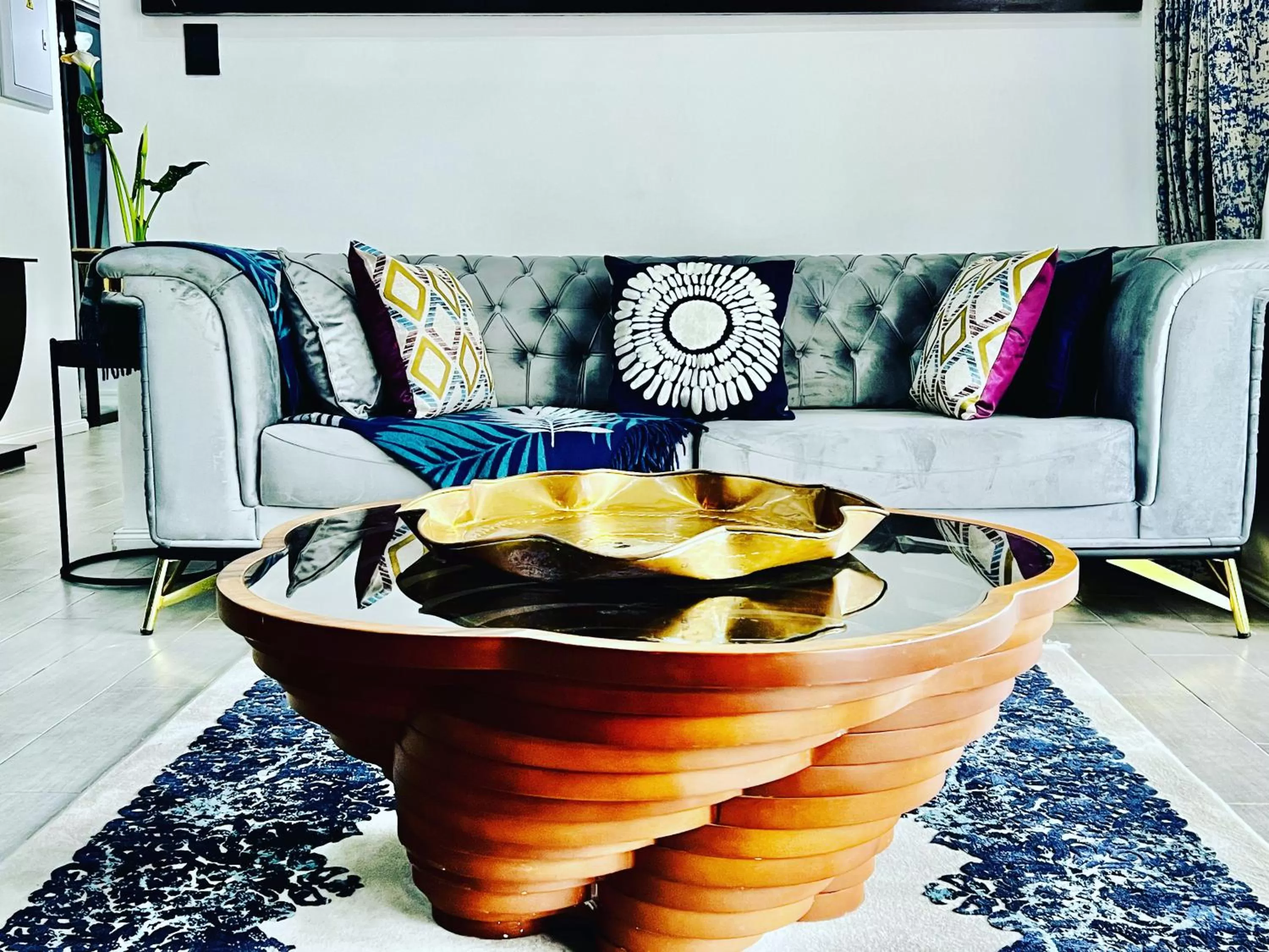 Living room in 24 On Basil Inventive suites