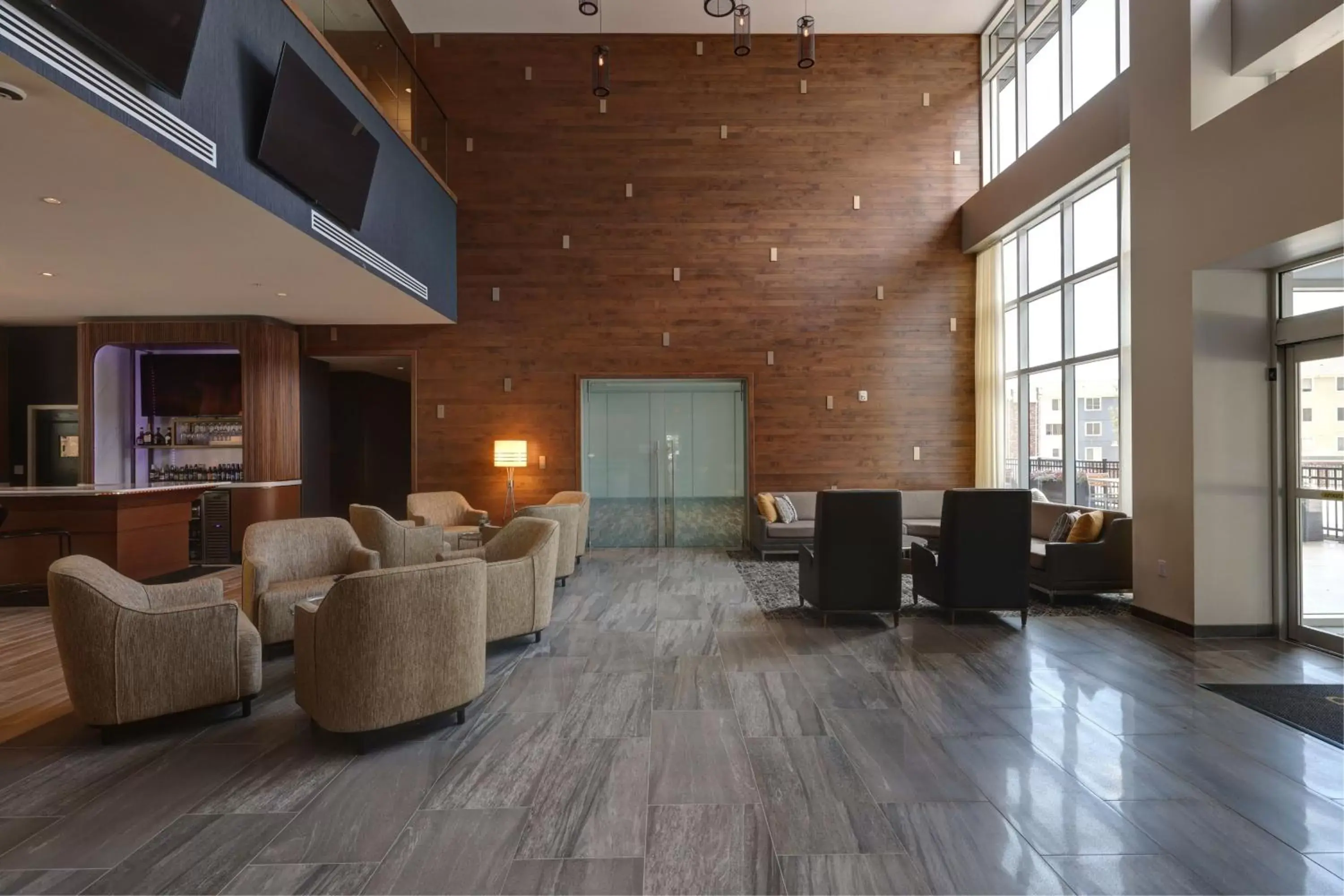 Lobby or reception in Courtyard by Marriott Iowa City University Heights