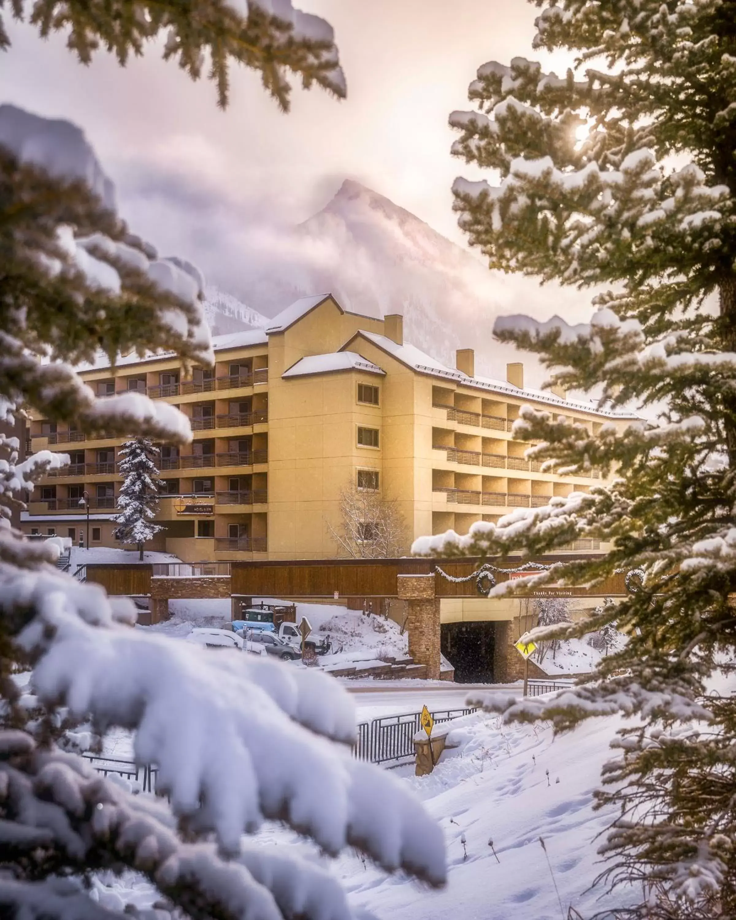 Property building, Winter in Elevation Hotel & Spa