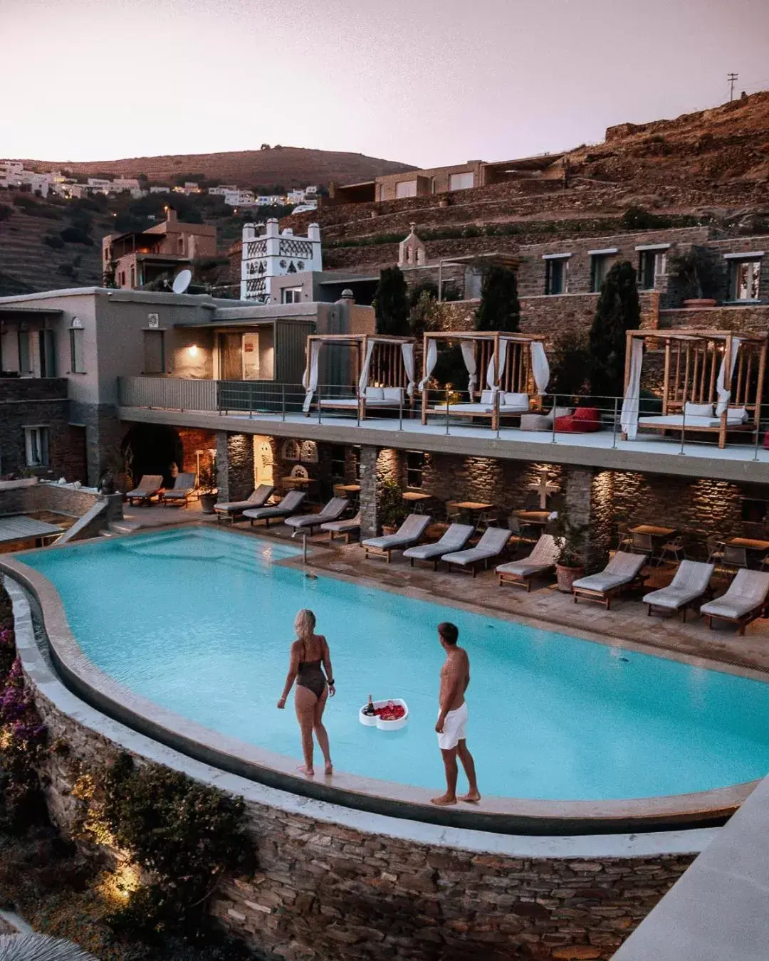 Guests, Swimming Pool in Aeolis Tinos Suites