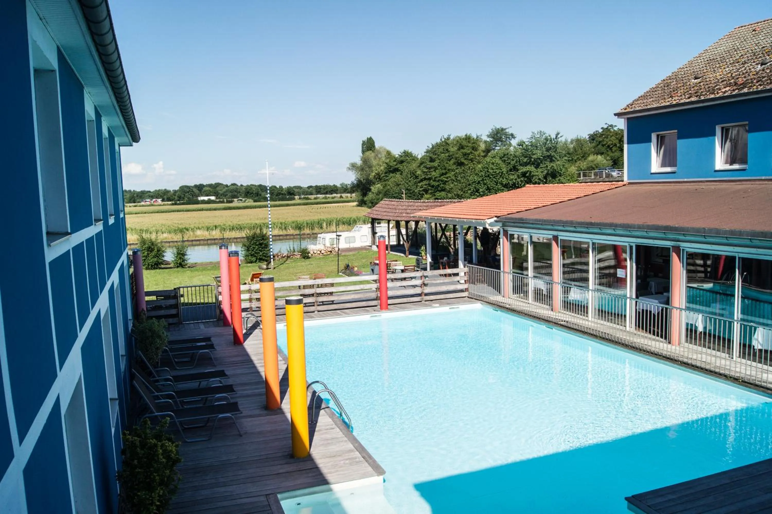 Swimming pool in Hotel Restaurant Argos, Strasbourg Nord