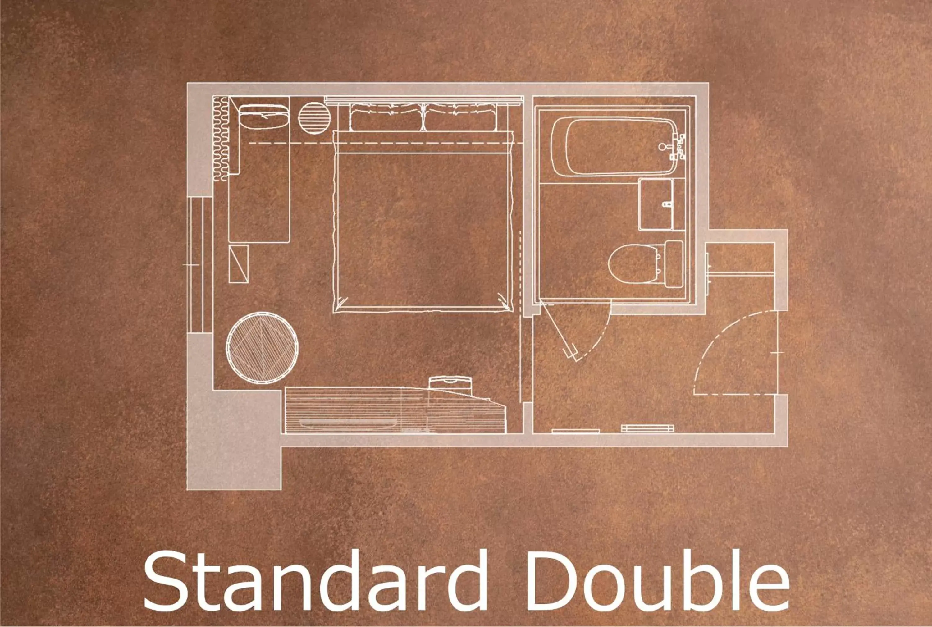 Photo of the whole room, Floor Plan in Hotel Torifito Otaru Canal