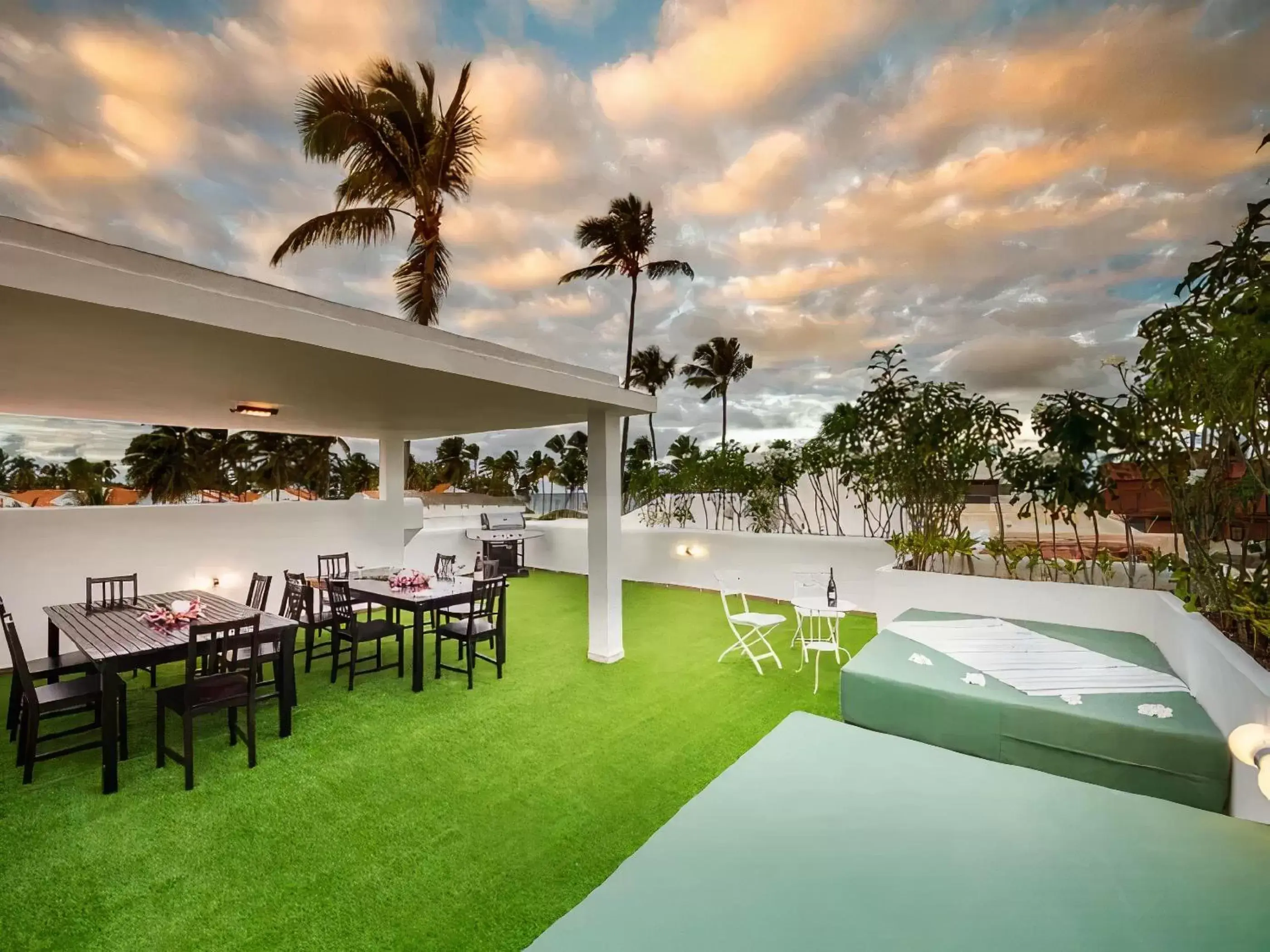 Balcony/Terrace, Swimming Pool in Flor del Mar Condo Punta Cana Beachfront