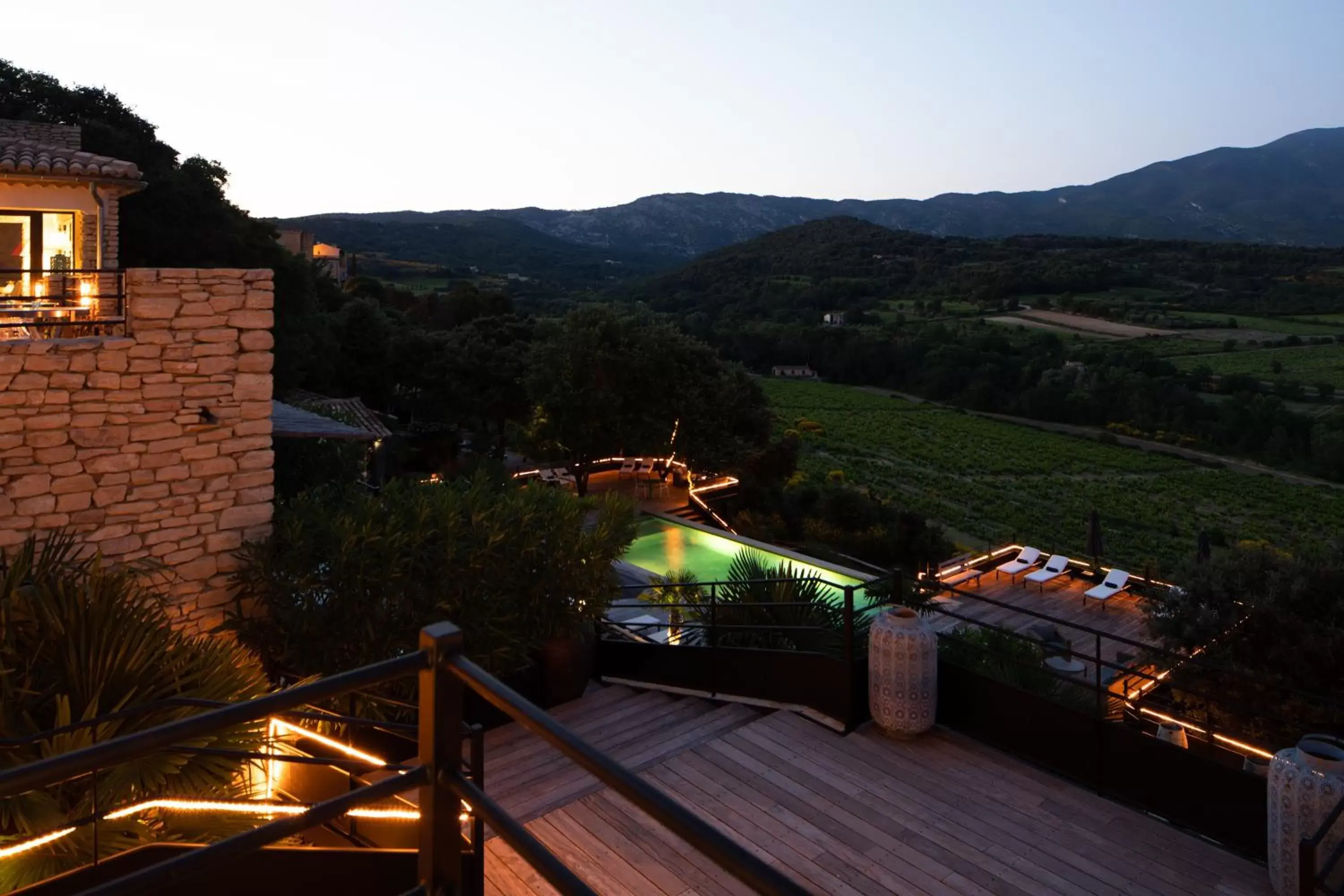 Balcony/Terrace, Mountain View in Hôtel La Maison de Crillon