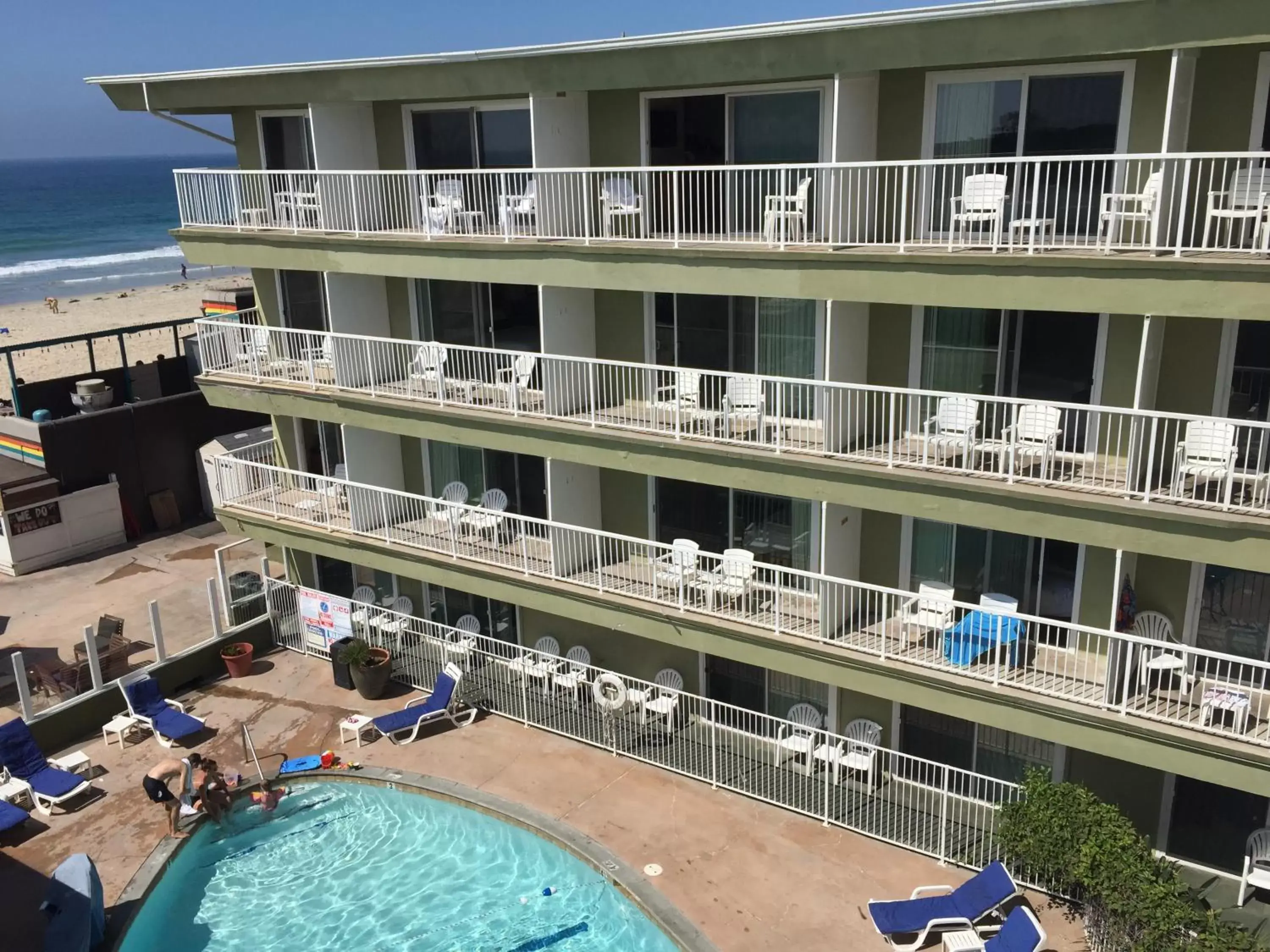 Pool view in Surfer Beach Hotel