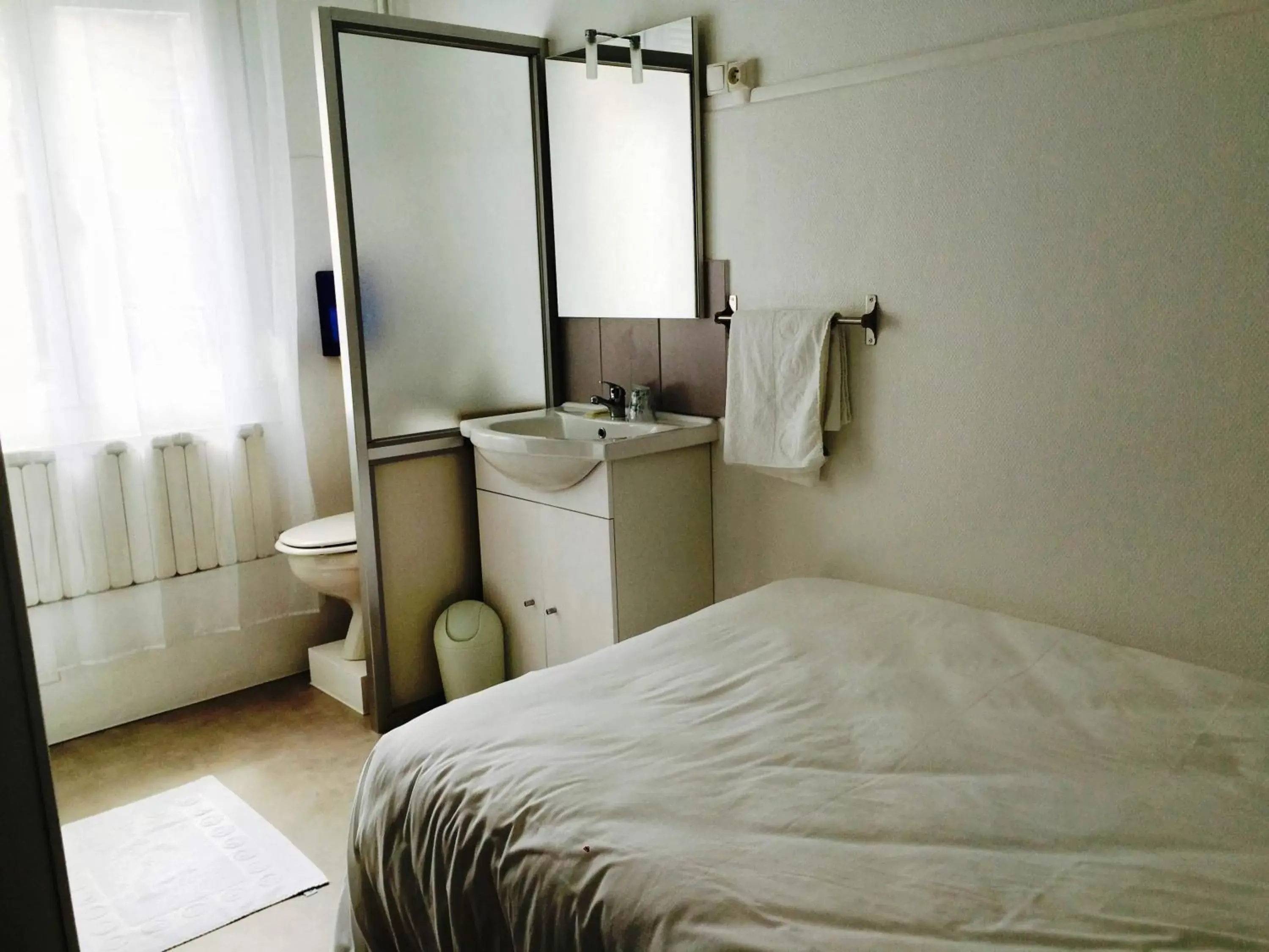 Bedroom, Bathroom in Hôtel De Normandie