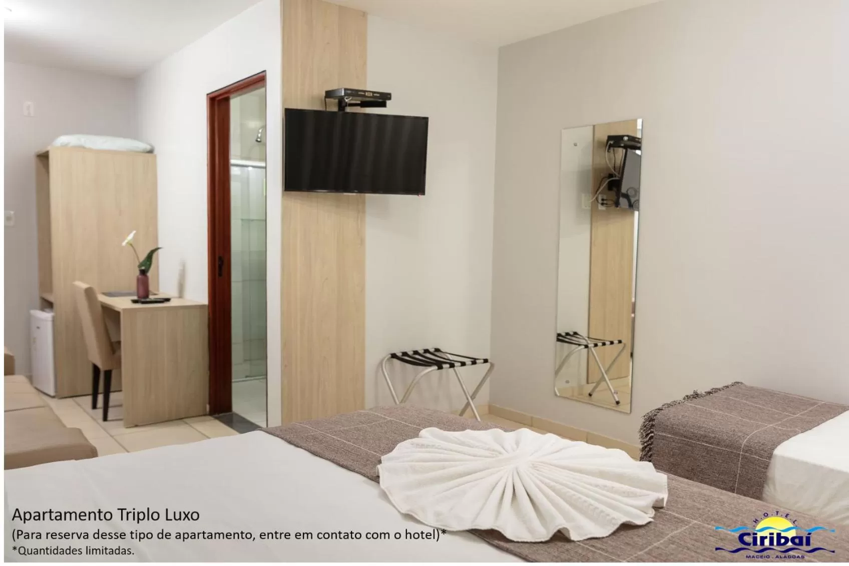 Bed in Hotel Ciribaí