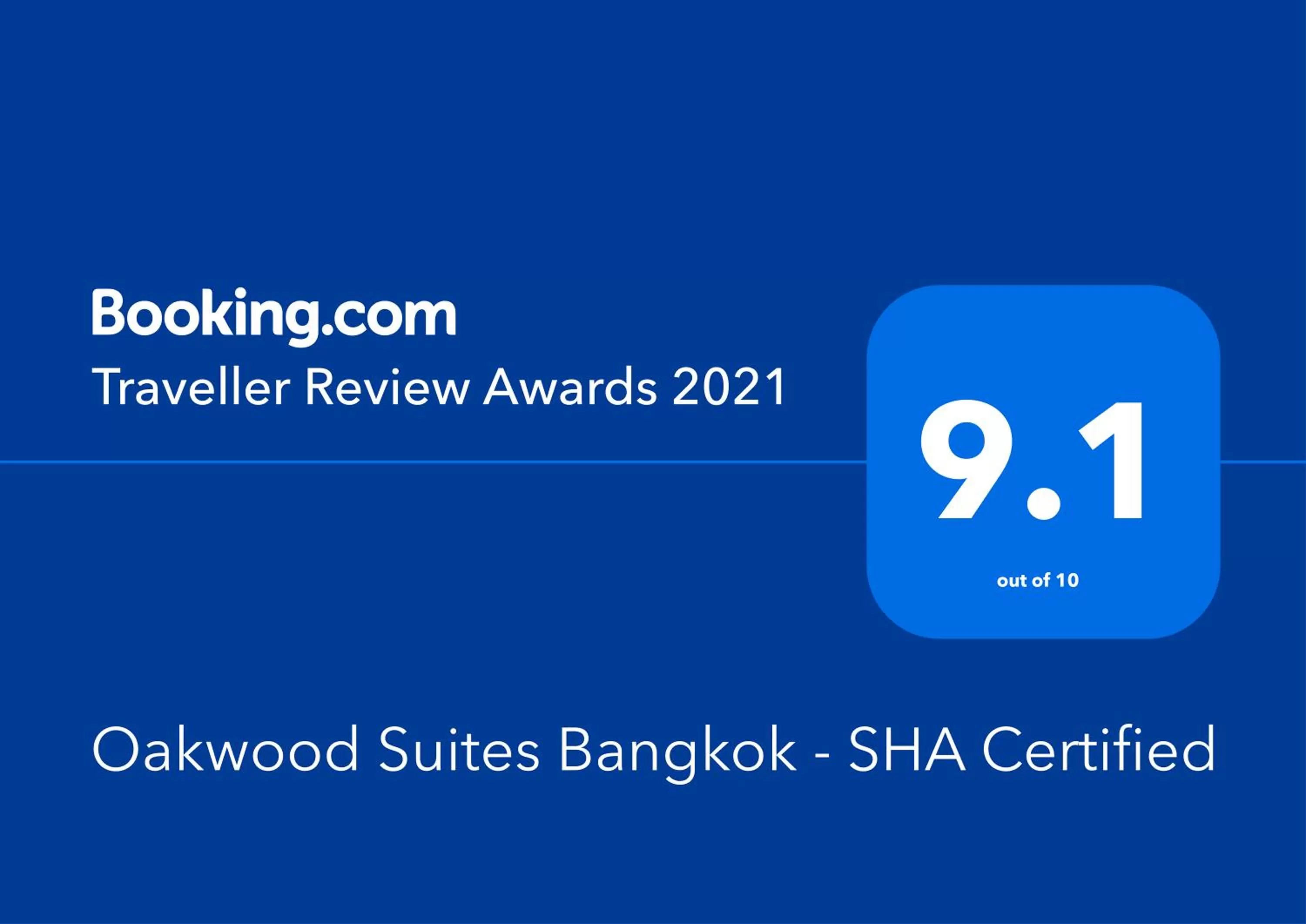 Certificate/Award in Oakwood Suites Bangkok