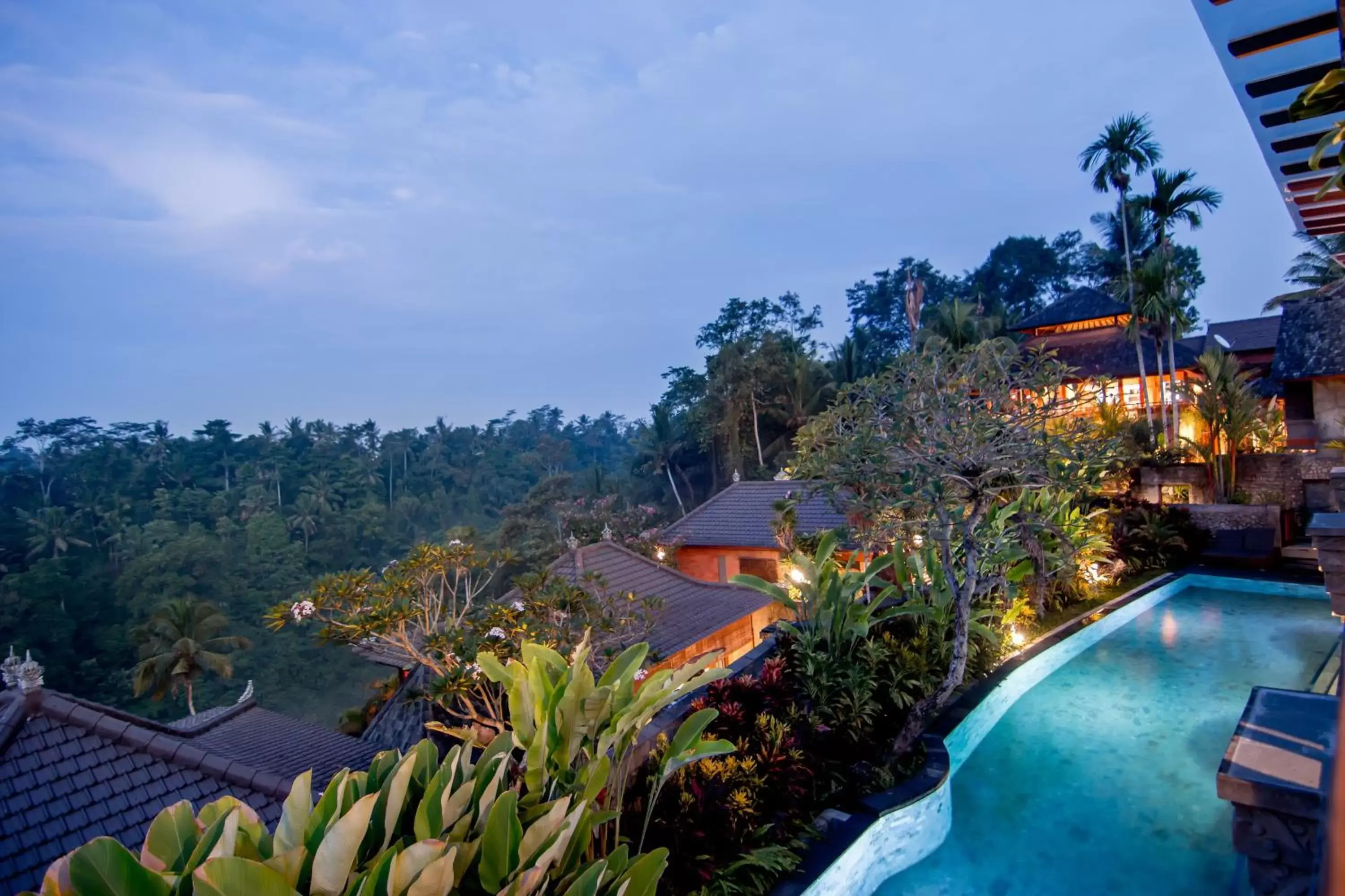 Pool view in Ulun Ubud Resort - CHSE Certified Pool view in Ulun Ubud Resort - CHSE Certified