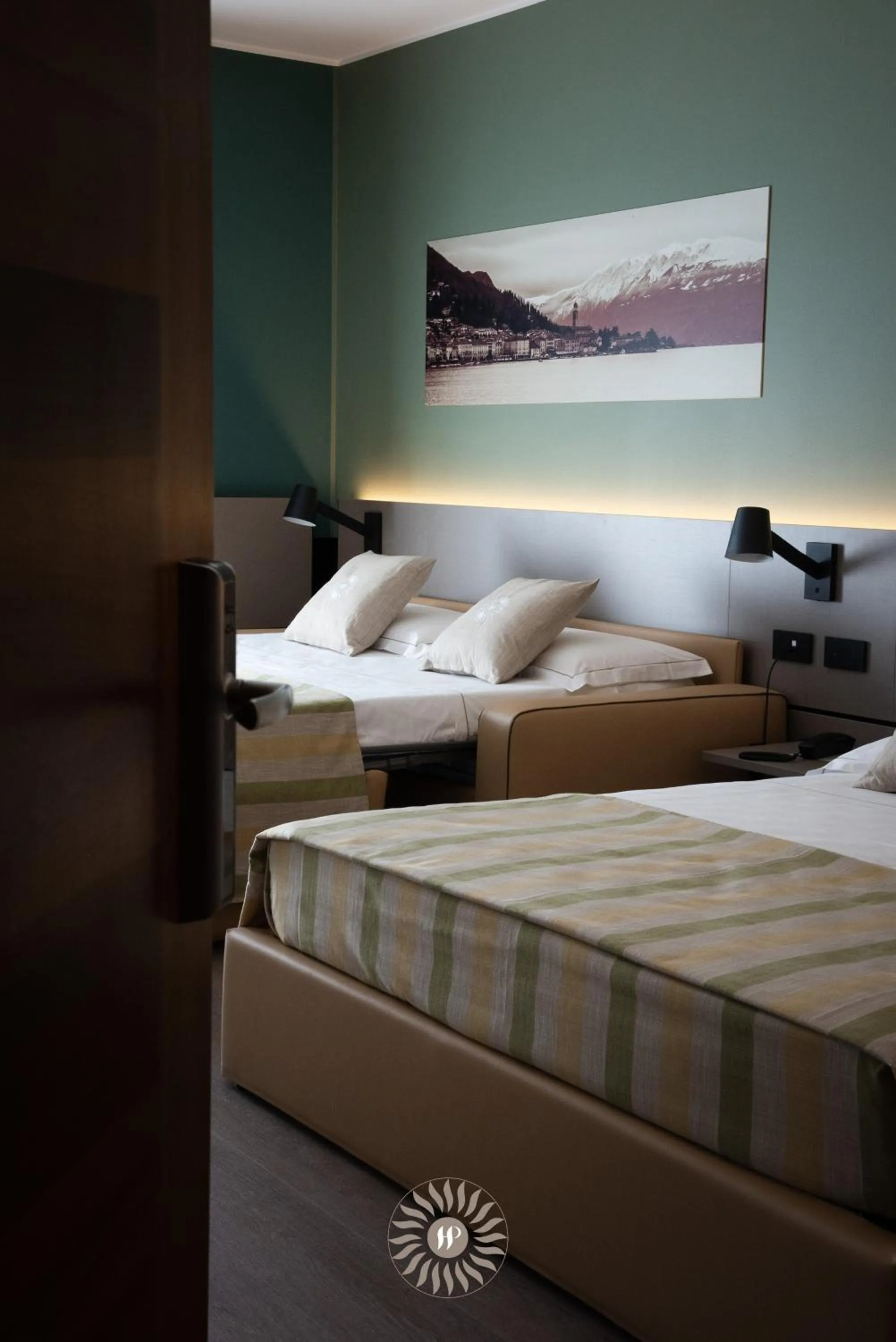 Bed in Hotel Puccini