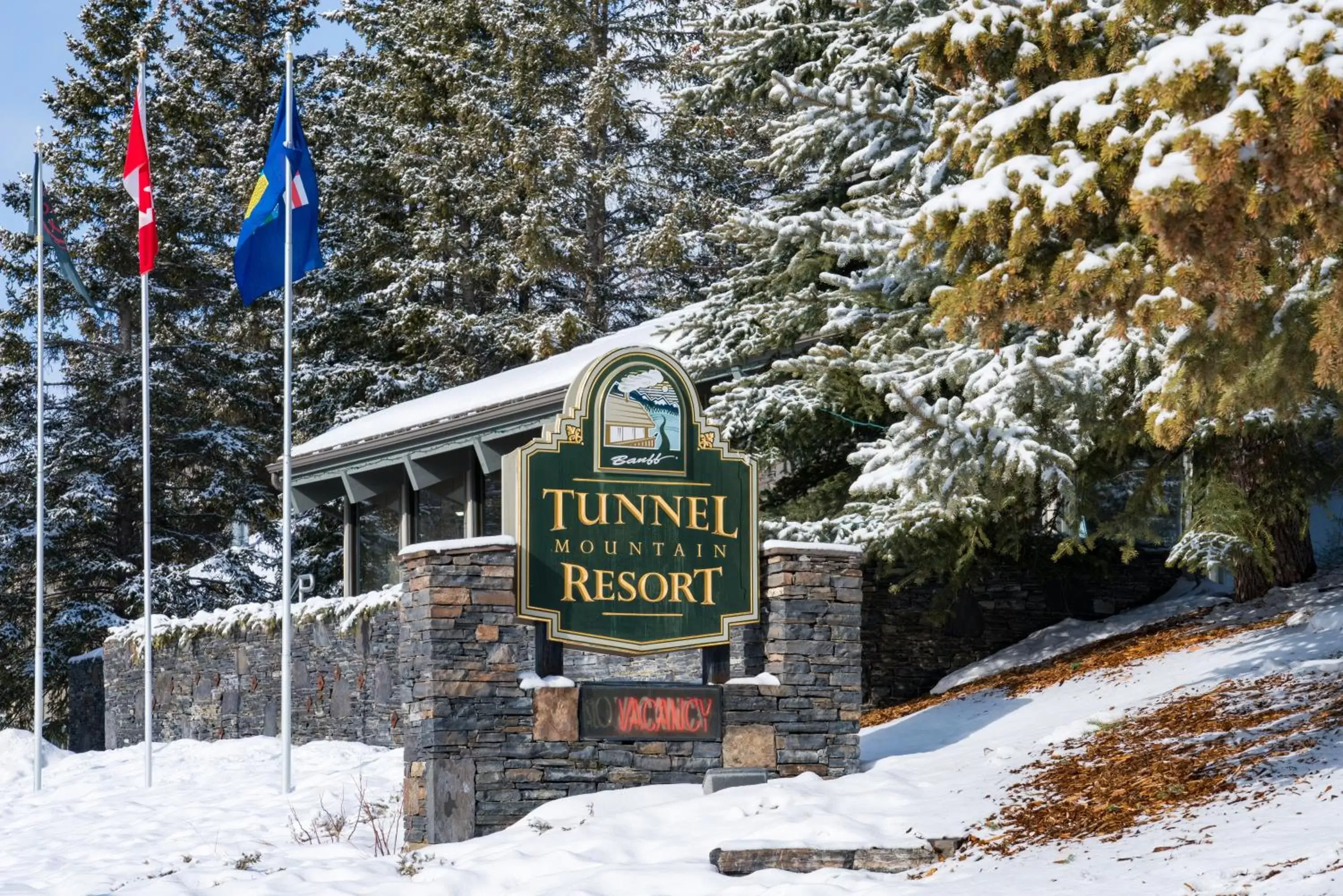Property building, Winter in Tunnel Mountain Resort