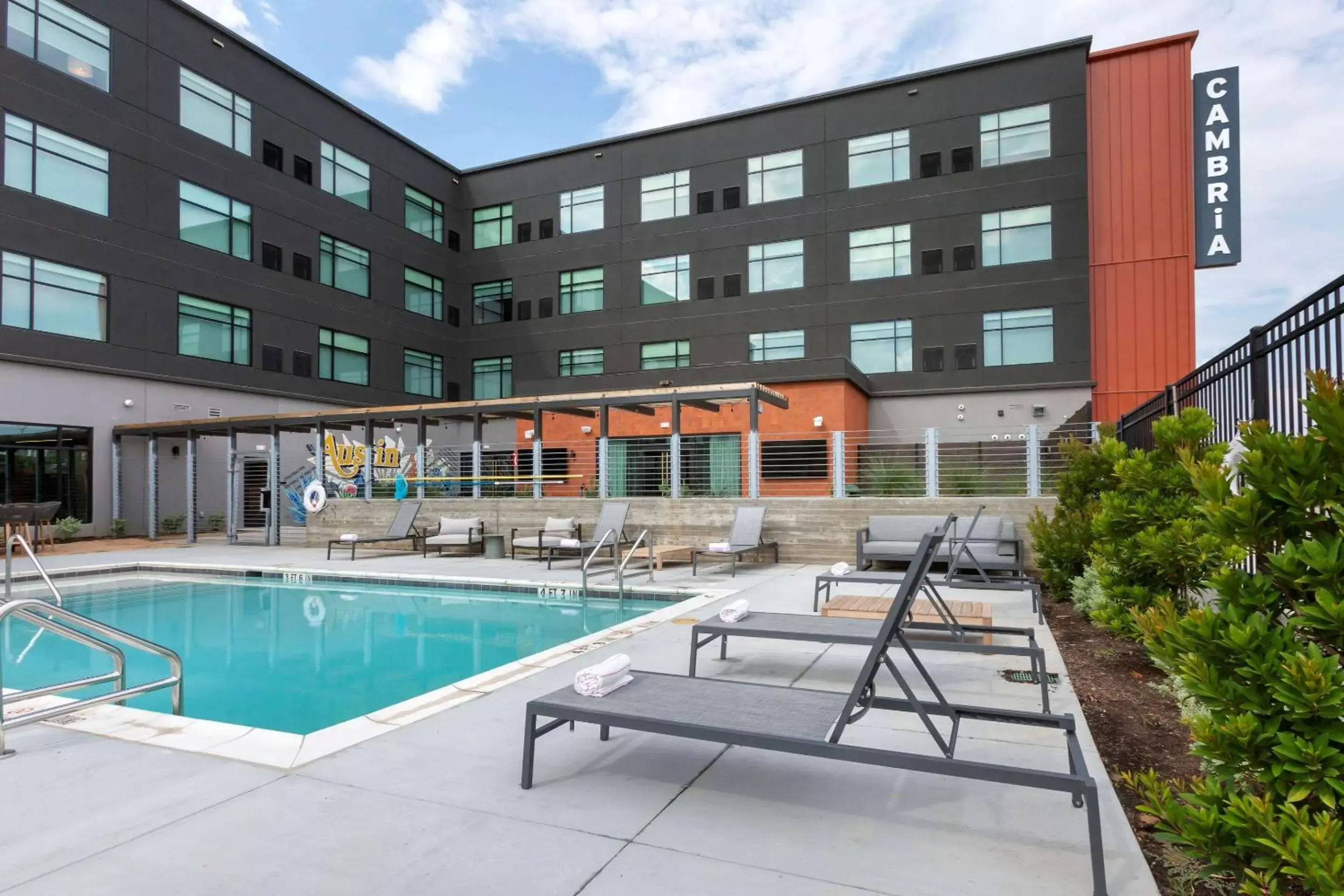 Pool view, Property Building in Cambria Hotel Austin Airport