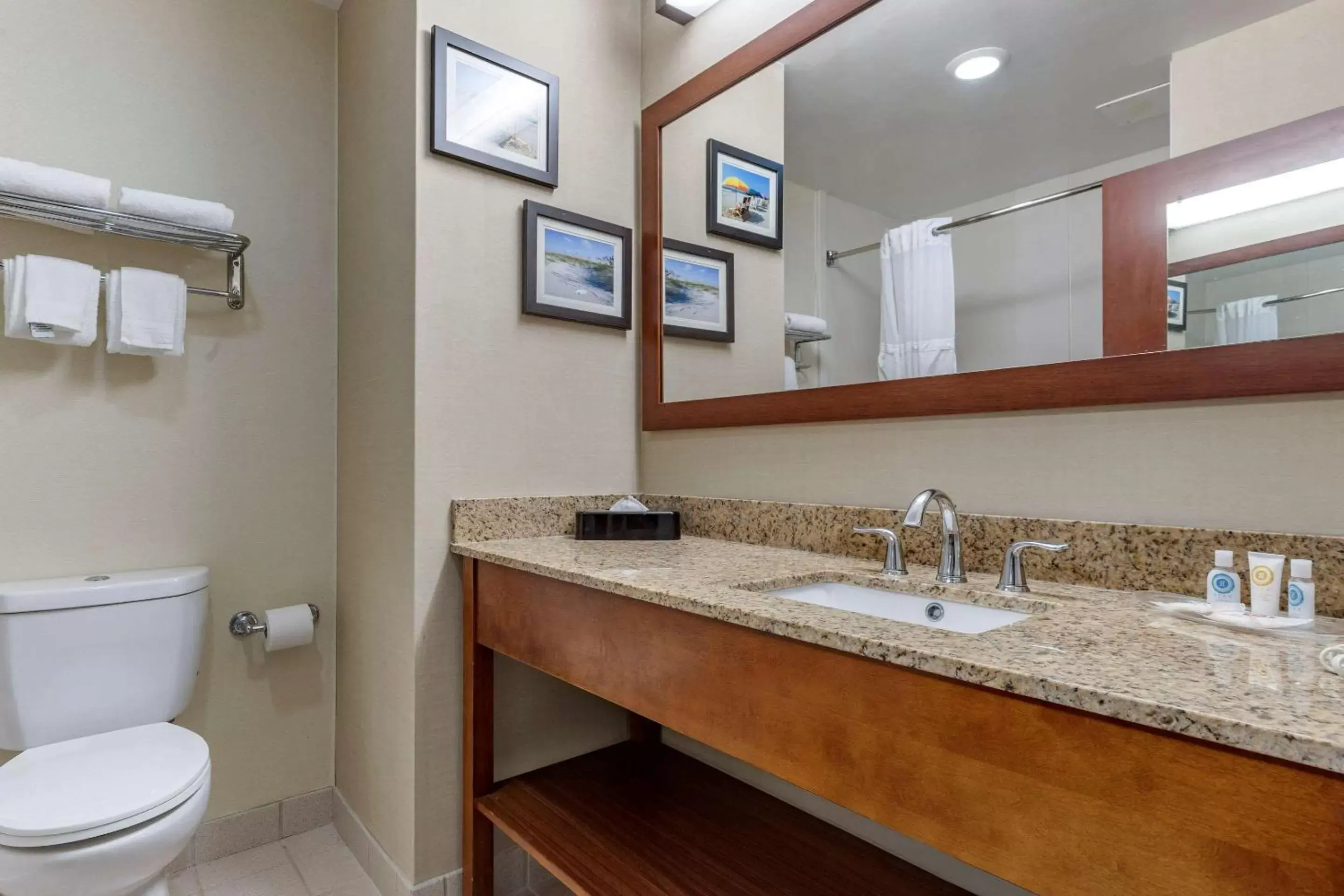 Bedroom, Bathroom in Comfort Suites Myrtle Beach Central