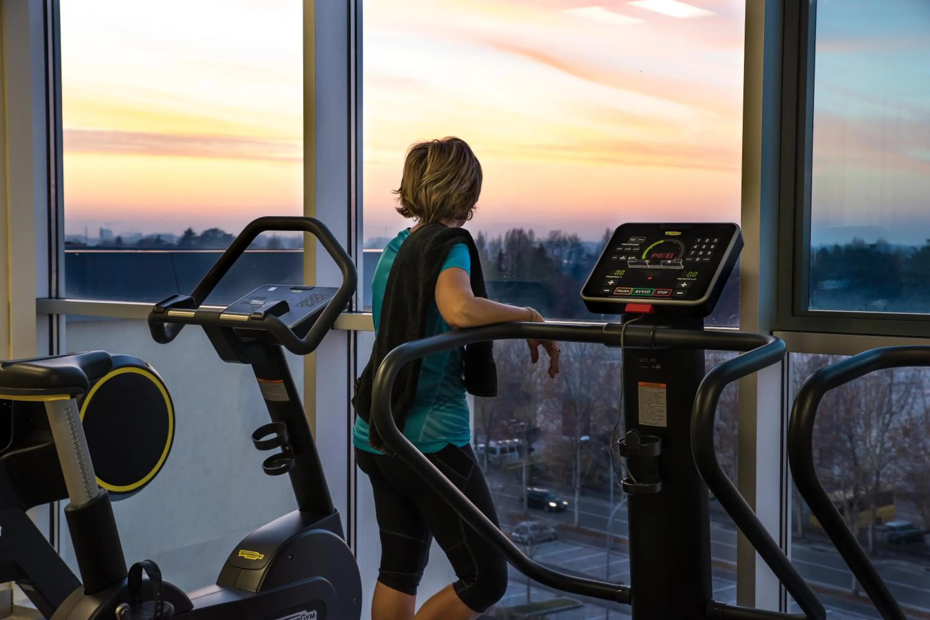 Fitness centre/facilities in Hotel Cosmopolitan Bologna