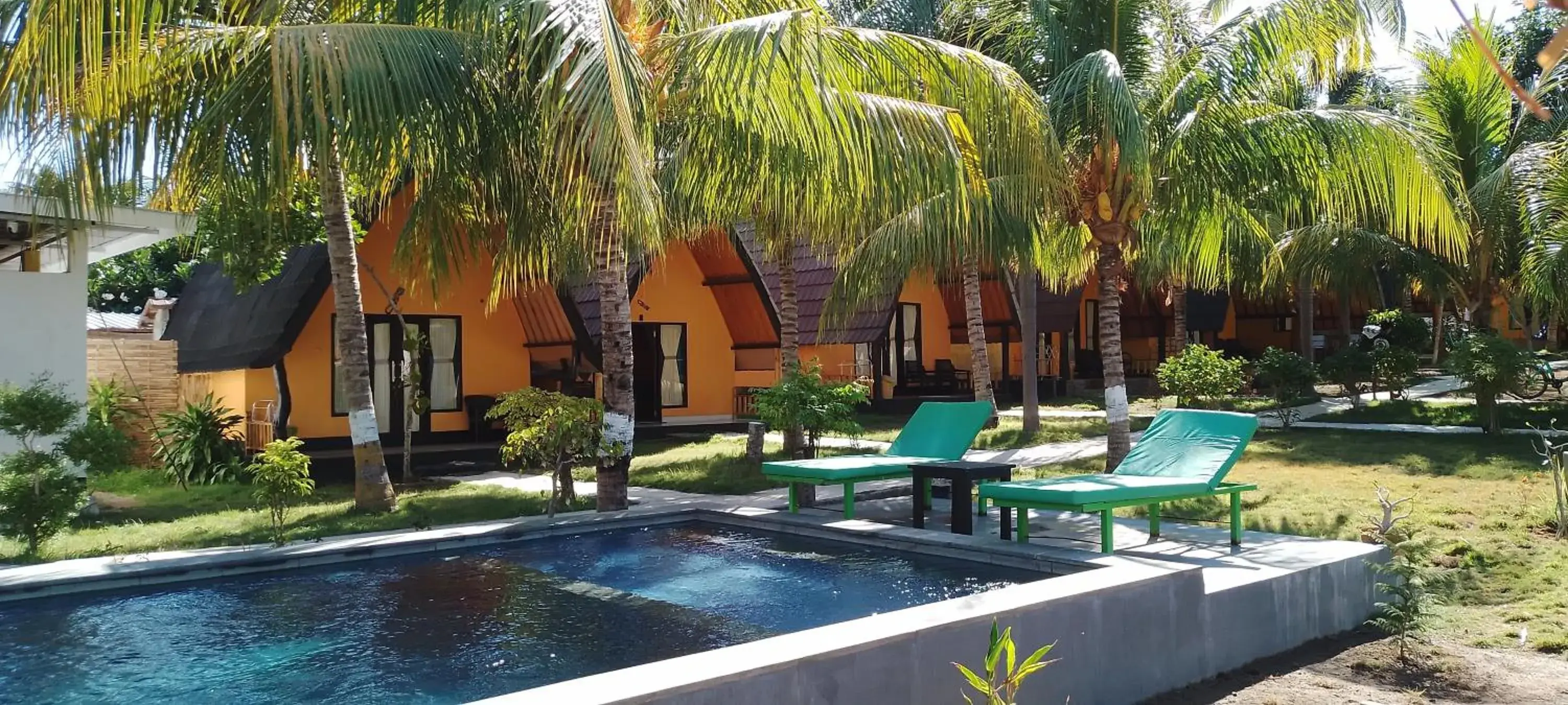 Garden view, Swimming Pool in Pandan Bungalow