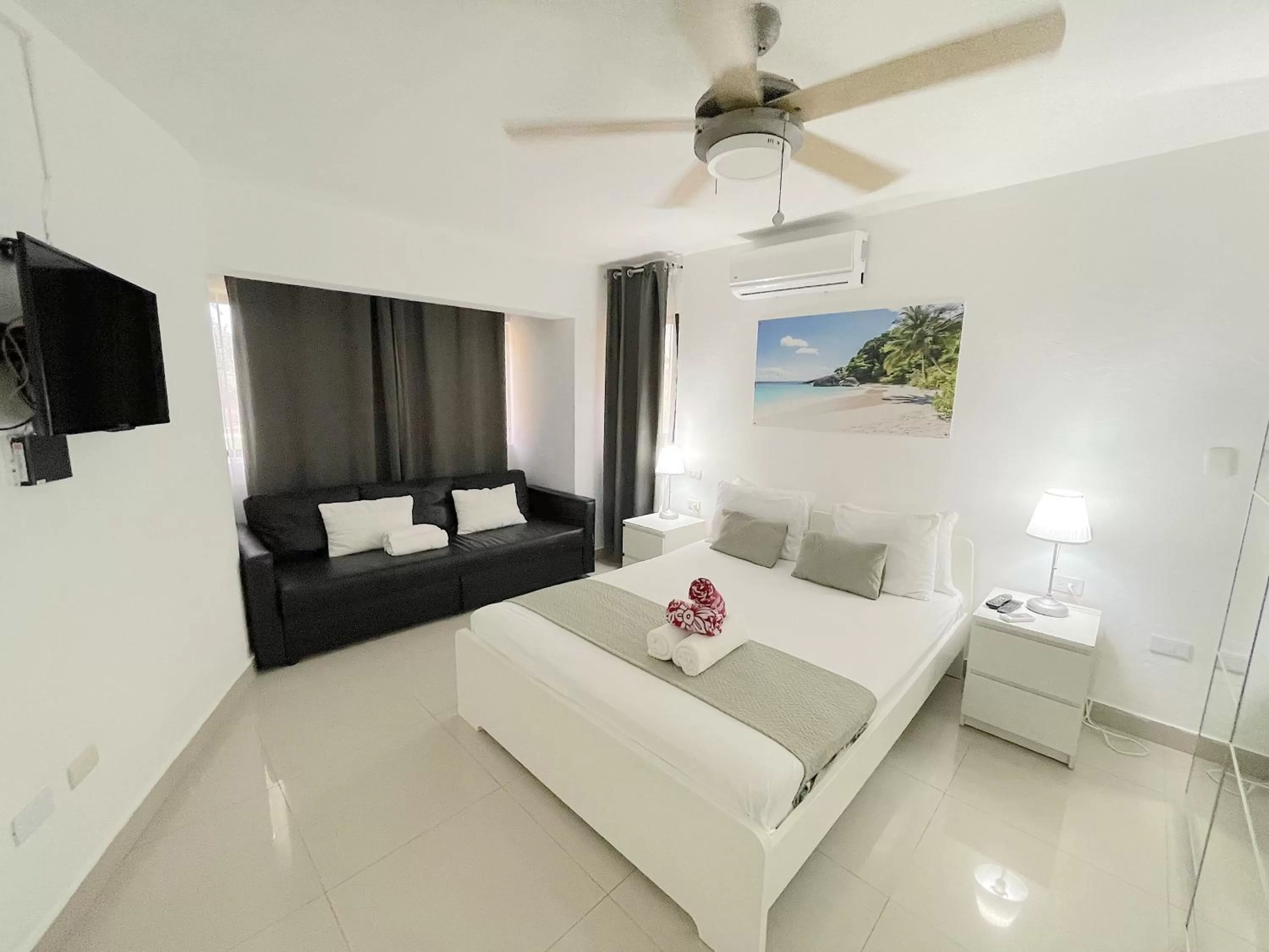 Bed in CARIBBEAN GALAXY HOTEL Los Corales BAVARO BEACH CLUB & SPA