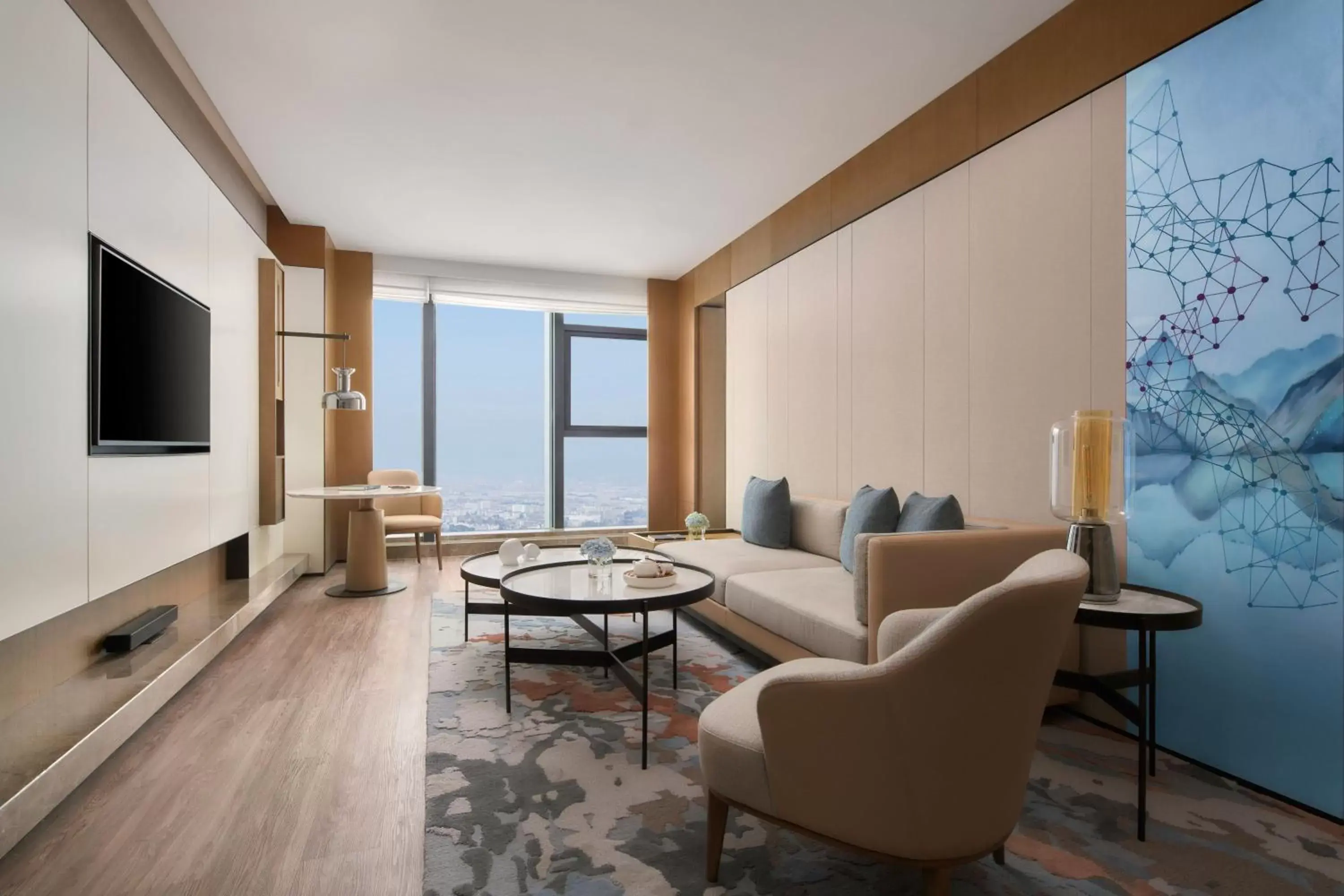Living room, Seating Area in Jinhua Marriott Hotel