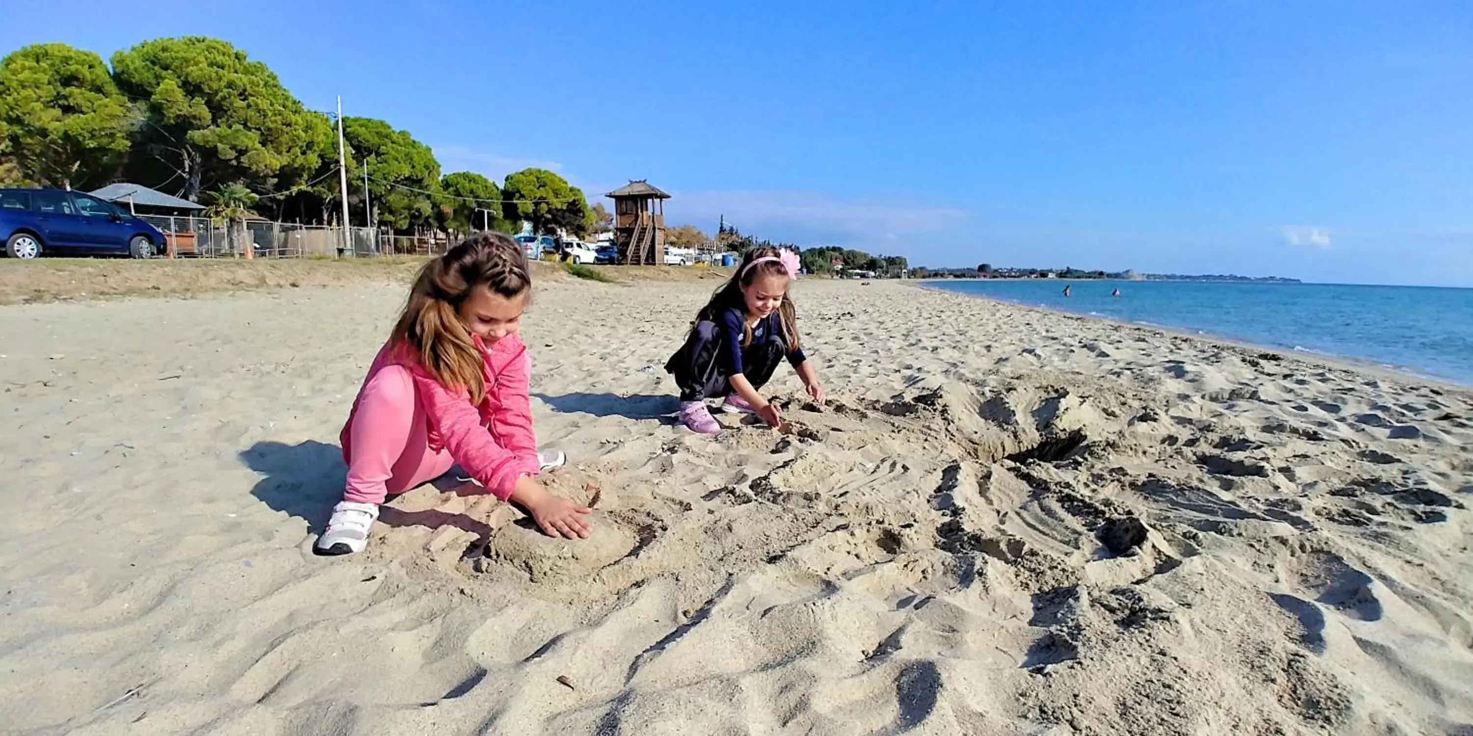 Children play ground, Beach in Sea Star Apartments Kallikratia