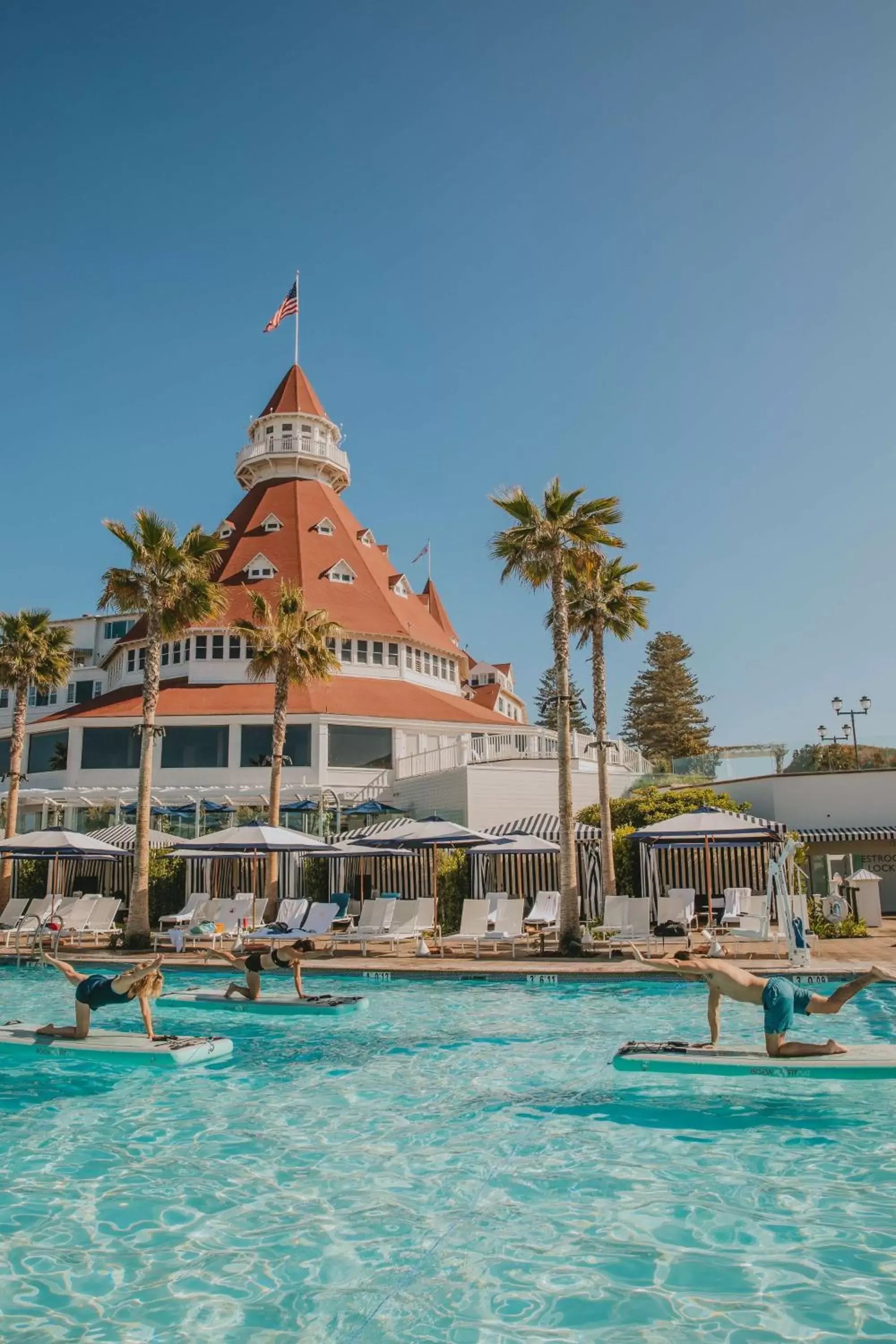 Pool view, Property Building in Hotel del Coronado, Curio Collection by Hilton