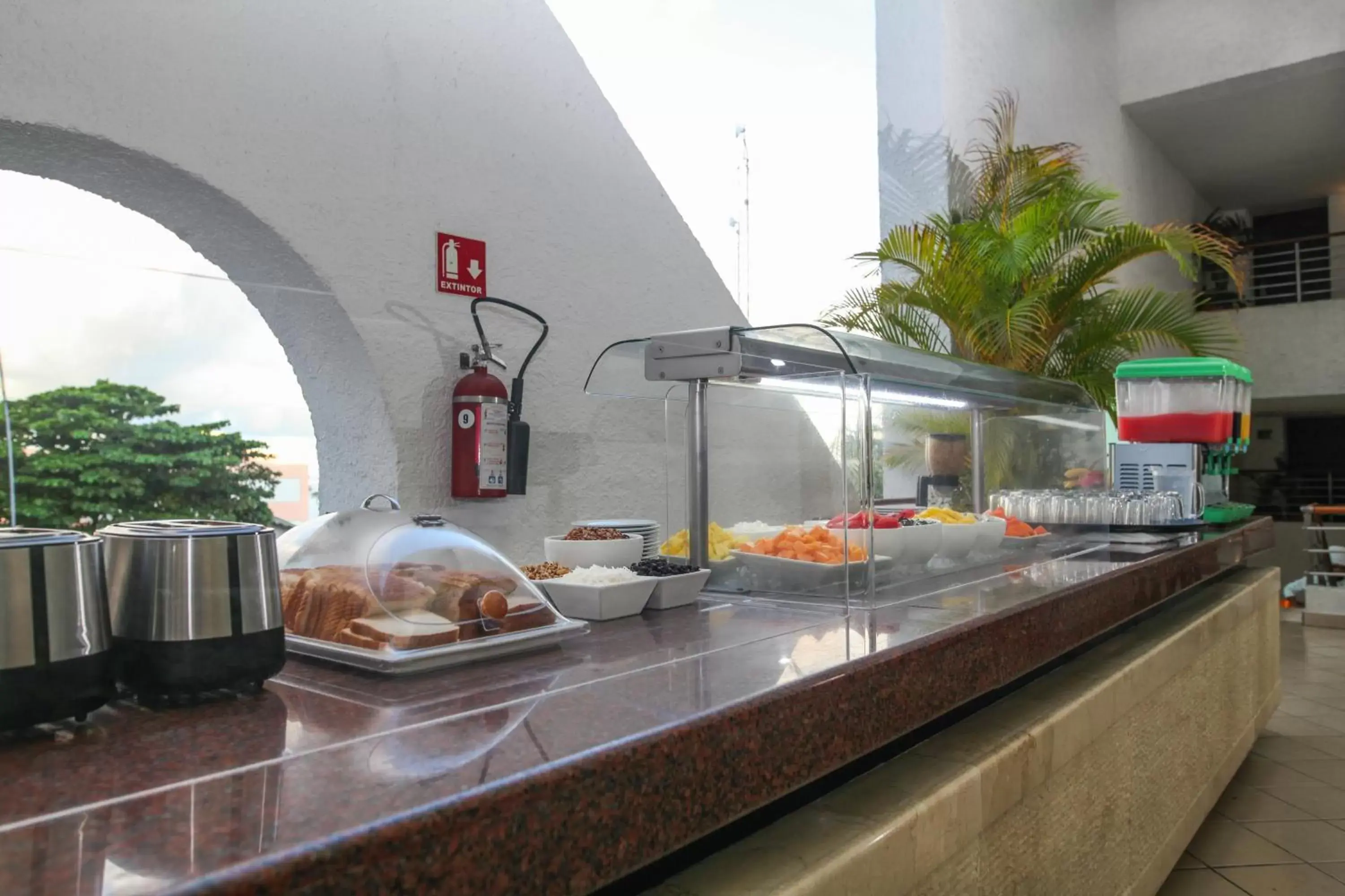 Buffet breakfast in Casa Mexicana Cozumel
