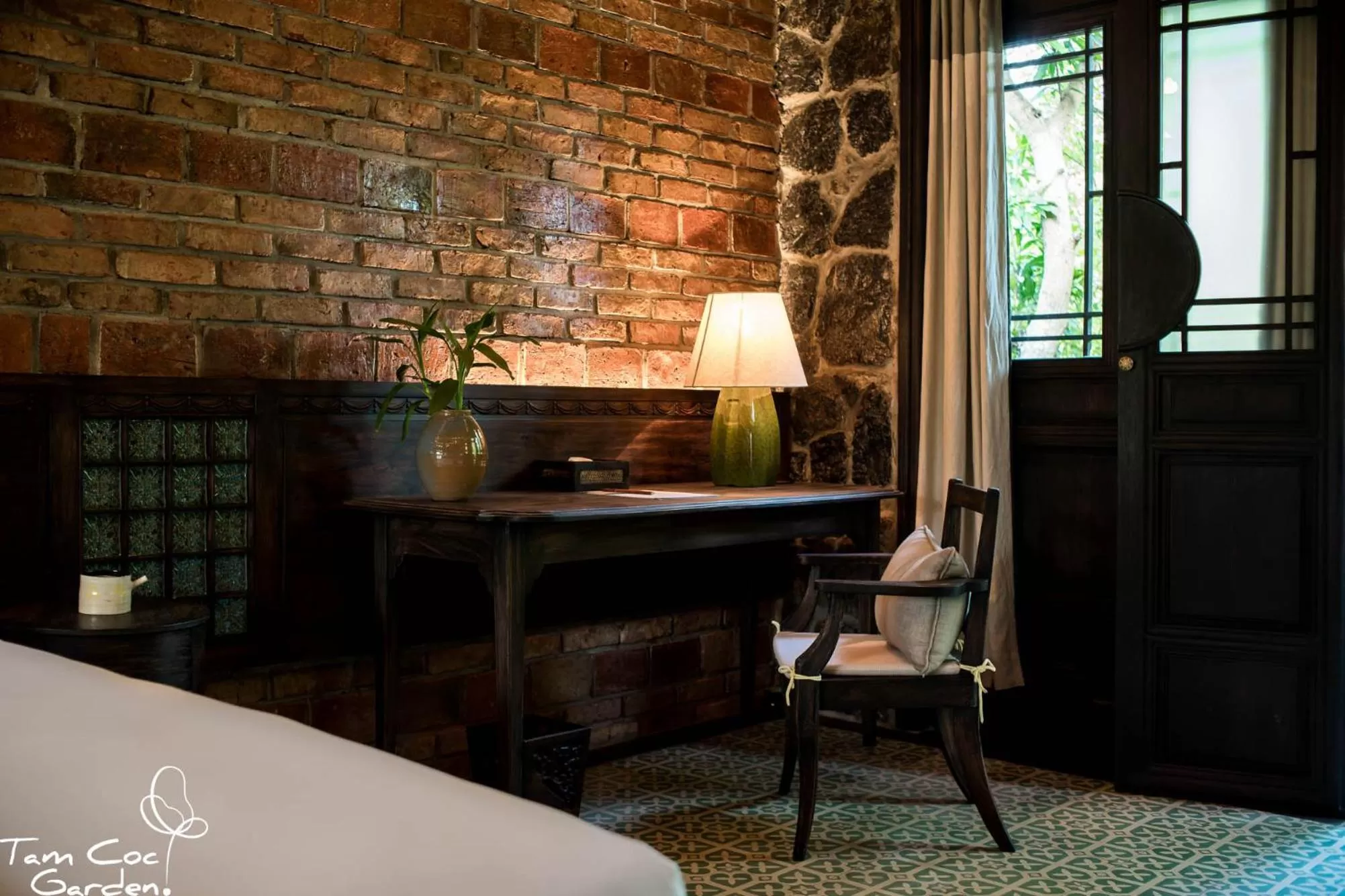 Decorative detail, Bed in Tam Coc Garden Resort