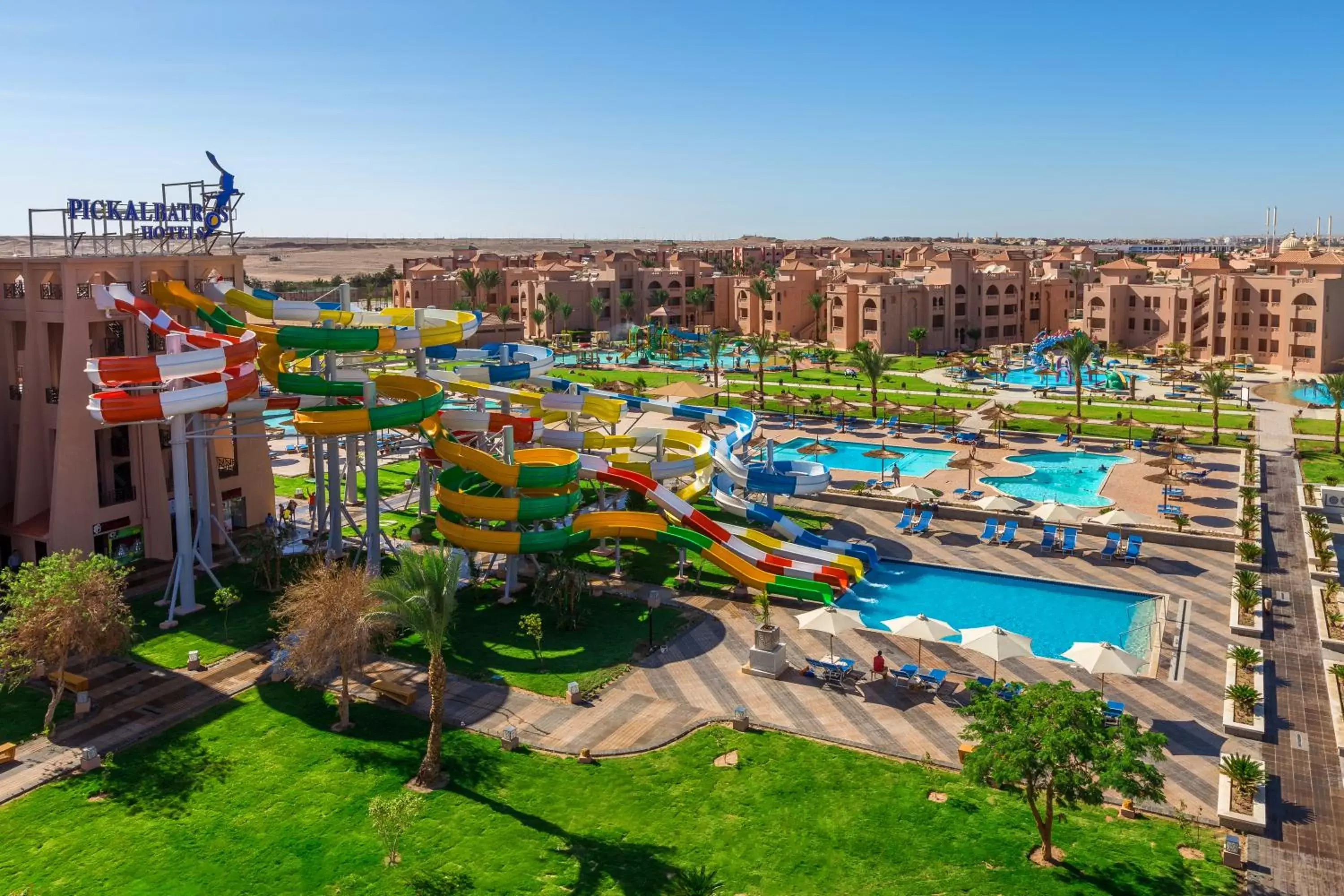 Bird's eye view, Pool View in Pickalbatros Aqua Park Resort - Hurghada