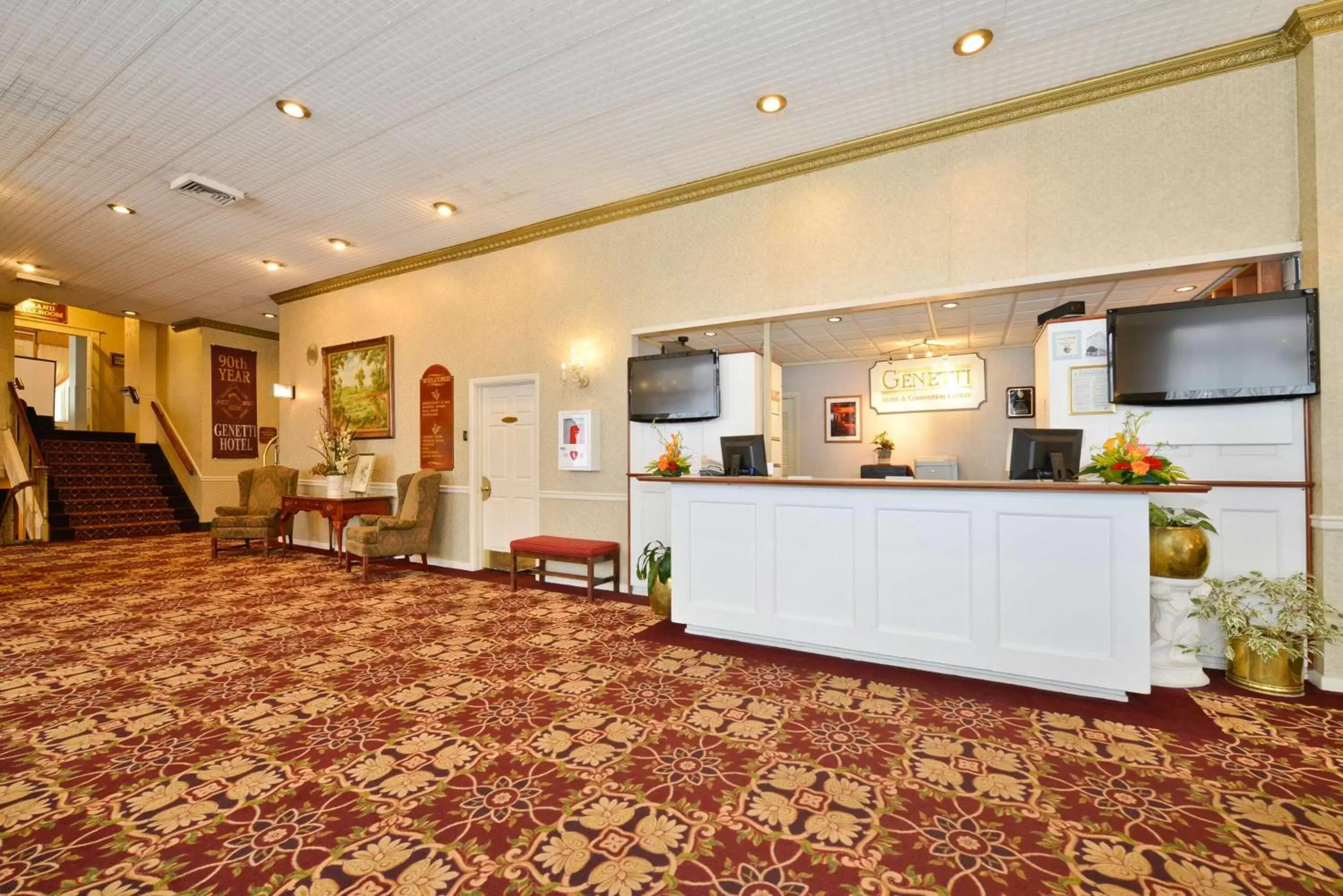 Lobby or reception, Lobby/Reception in Genetti Hotel, SureStay Collection by Best Western