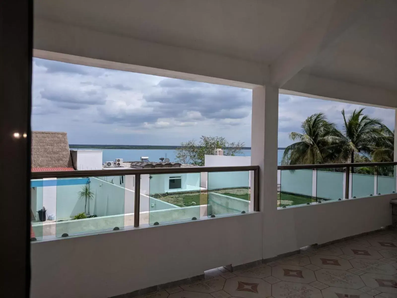 Patio, Pool View in Hotel Awazul Bacalar