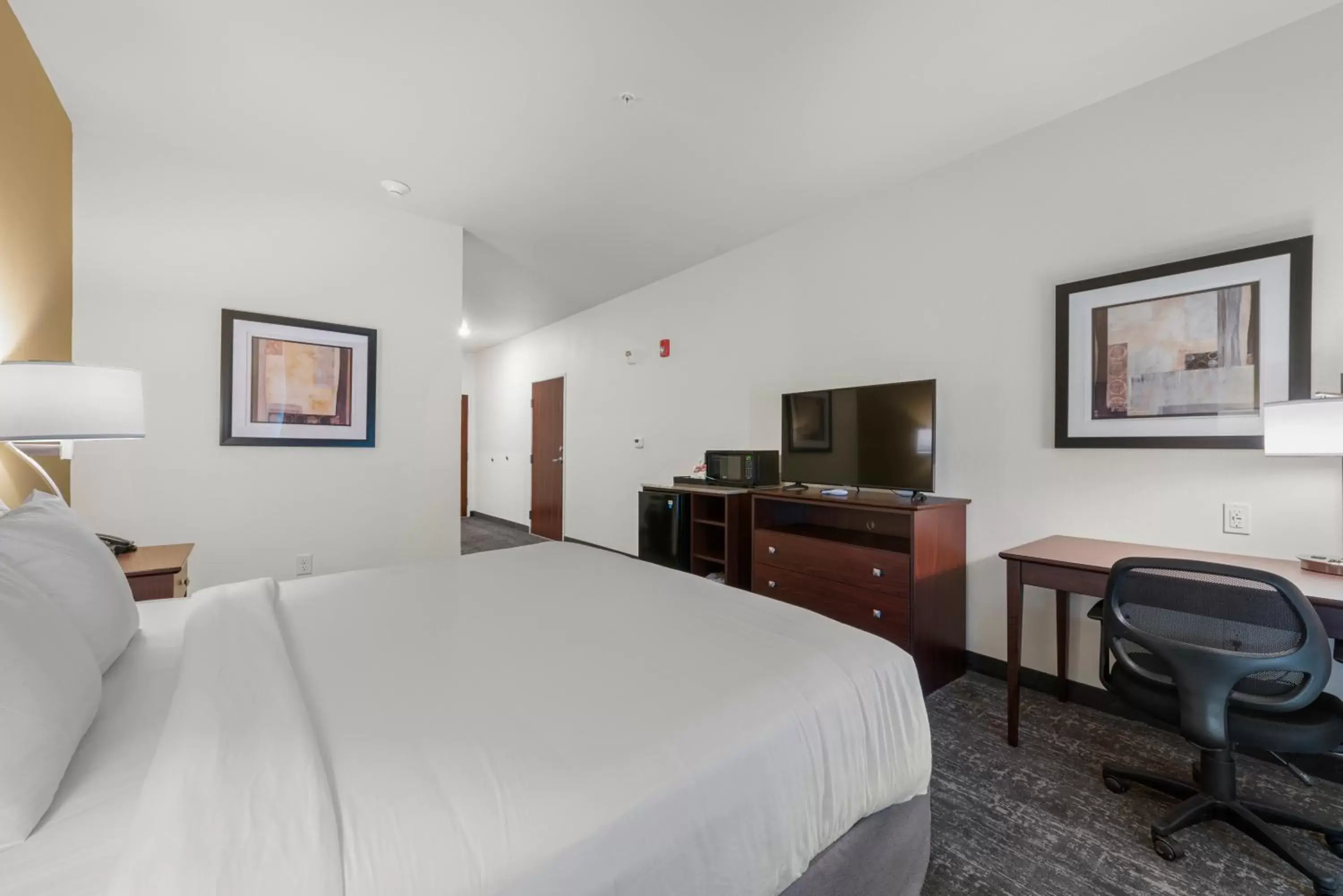TV and multimedia, Bed in Cobblestone Hotel & Suites - Urbana