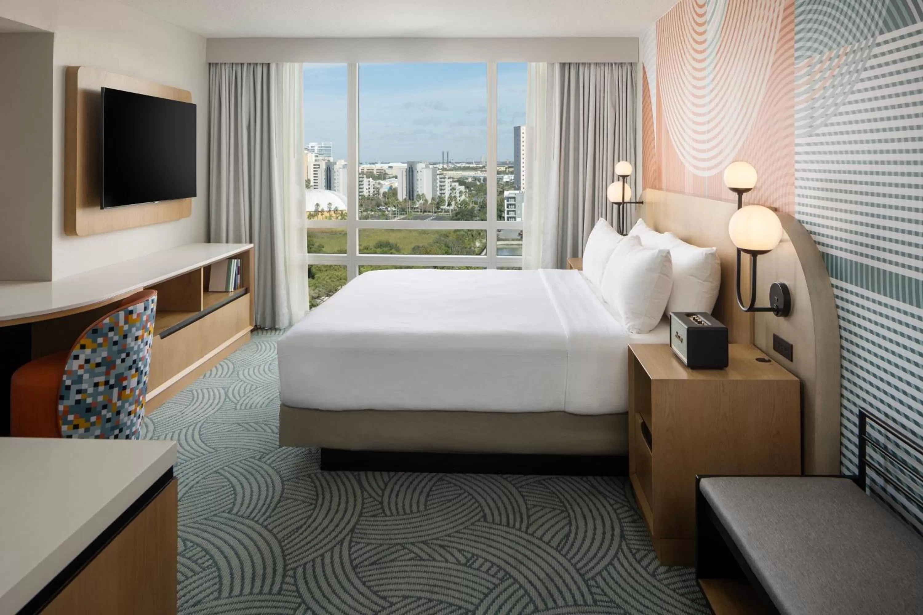 Bedroom, Bed in Hotel Landy Orlando Universal Blvd, a Tribute Portfolio Hotel