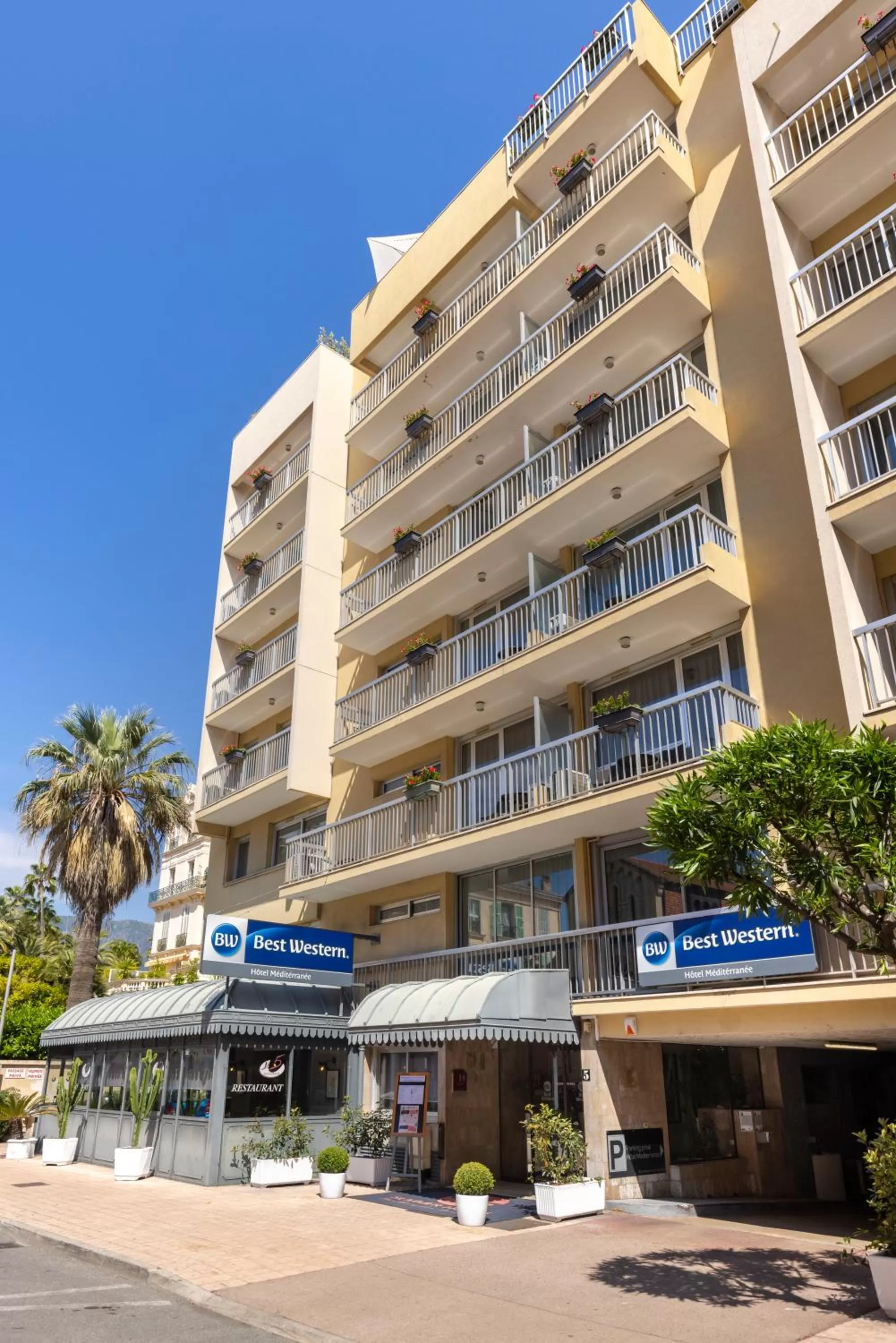 Property building in Best Western Hotel Mediterranee Menton
